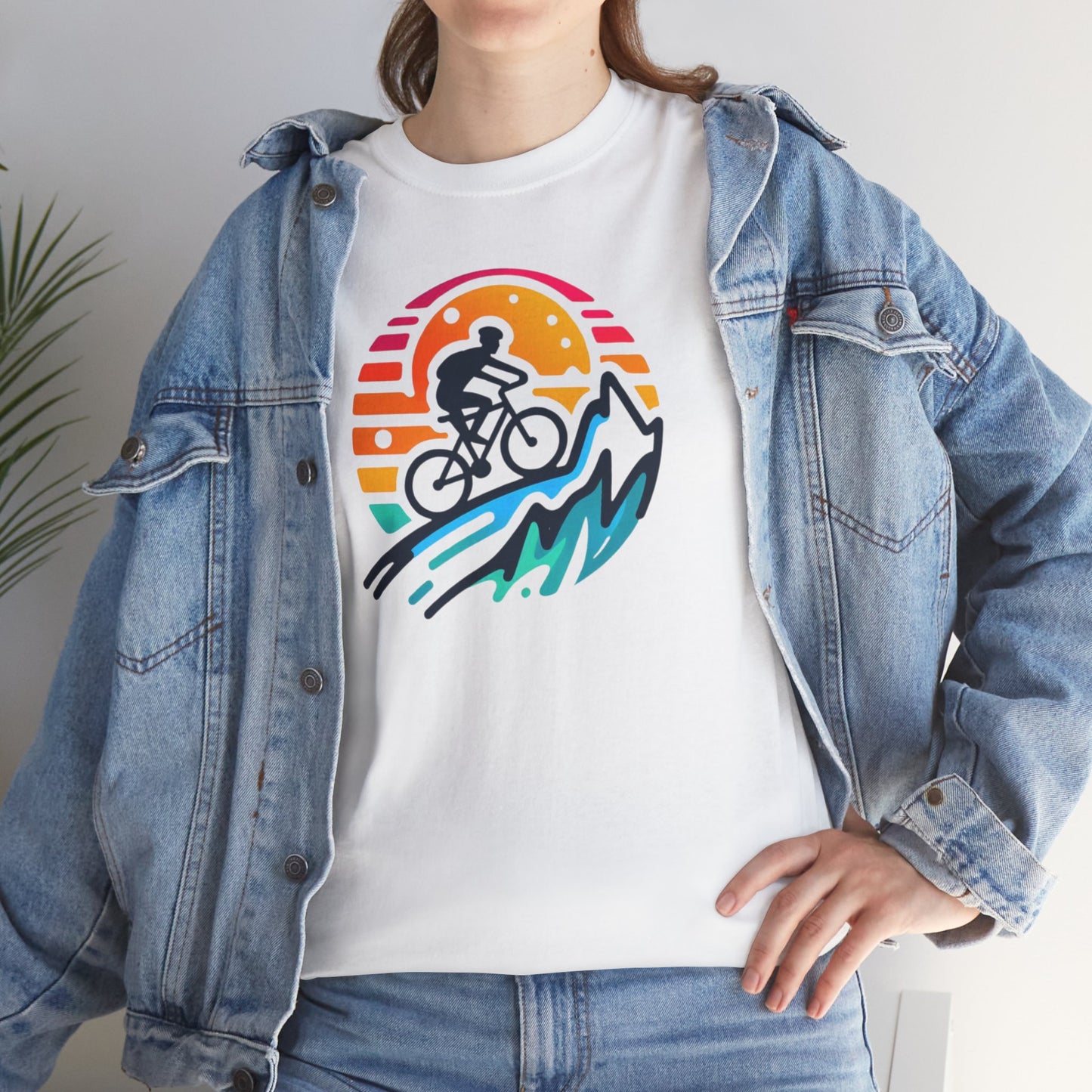 Unisex Heavy Cotton Tee, para amantes del ciclismo, amantes de bicicletas, ropa de ciclismo, camisetas de ciclismo de montaña, ropa de ciclismo, amantes de la bicicleta