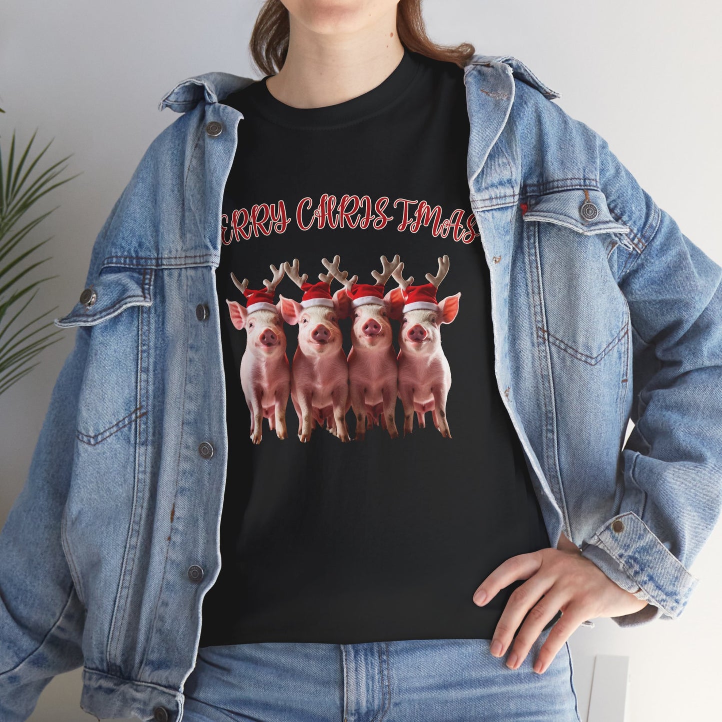 Unisex Heavy Cotton Tee - Cerdo Navidad