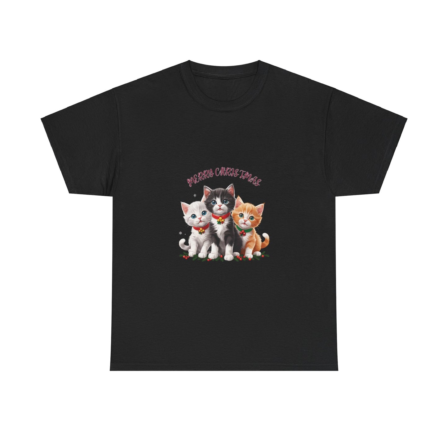 Unisex Heavy Cotton Tee - GATO NAVIDAD