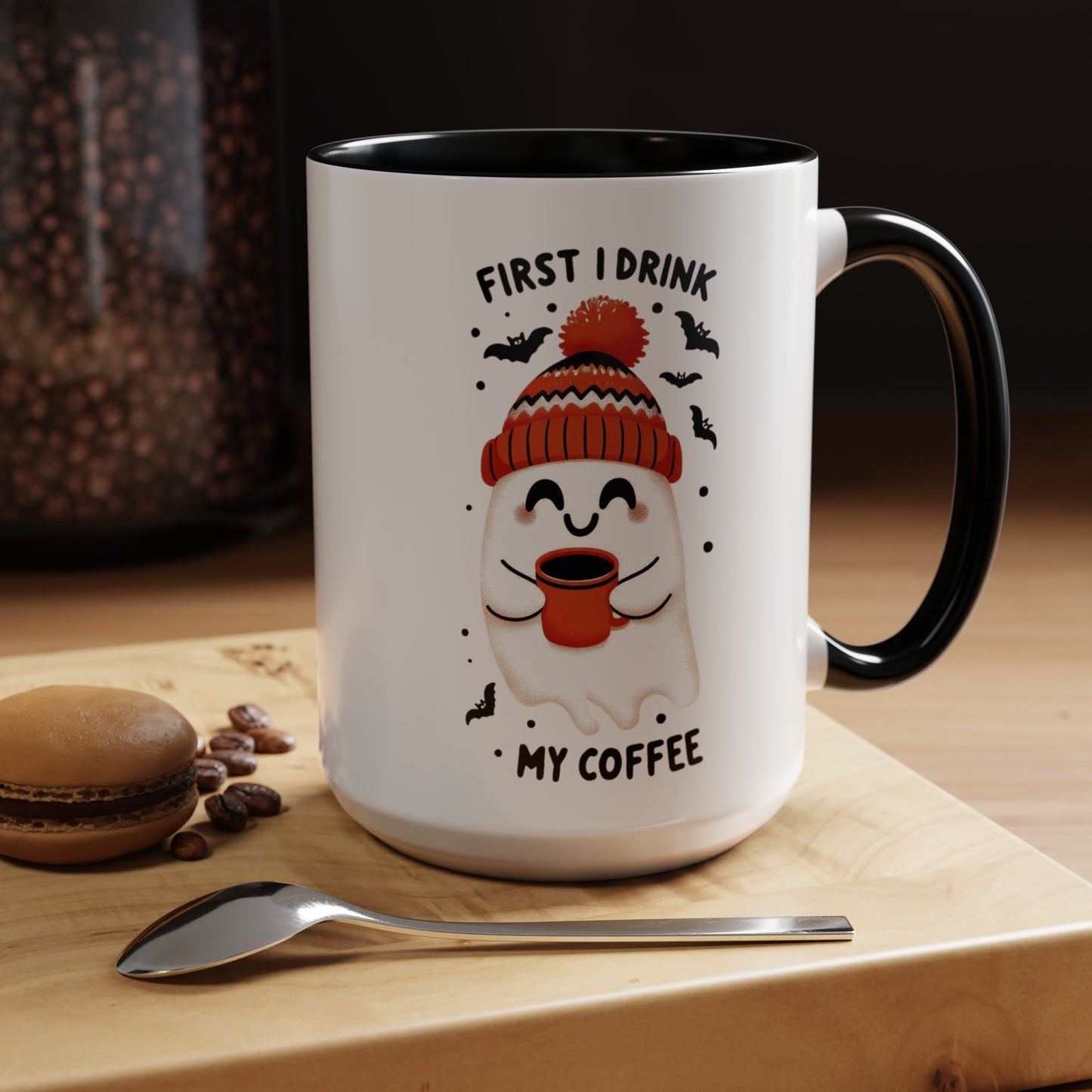 Halloween Ghost Cat Coffee Mug