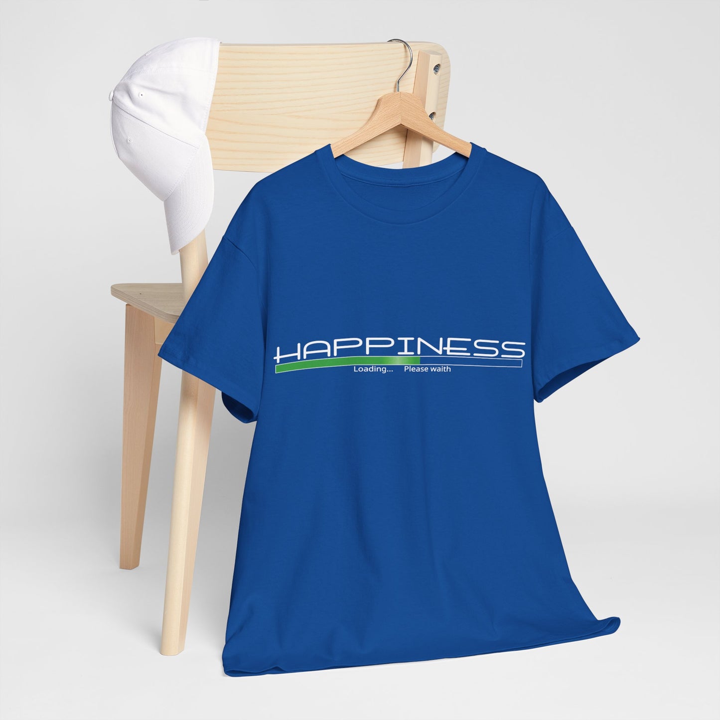 "HAPPINESS" - Unisex Heavy Cotton Tee, Sporty, Casual, Gift, For Him or Her.