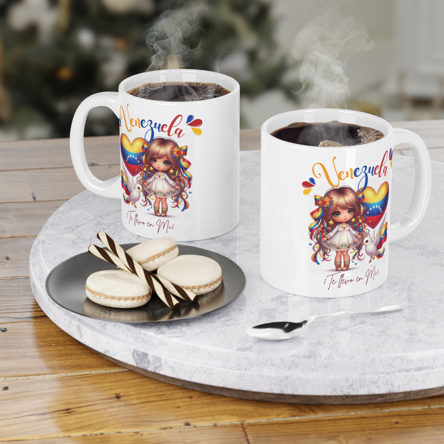 Ceramic Mugs (11oz\15oz\20oz), Ceramic Mugs (11oz\15oz\20oz), para las personas amantes de Venezuela o para los venezolanos migrantes de su pais, con banderas de Venezuela