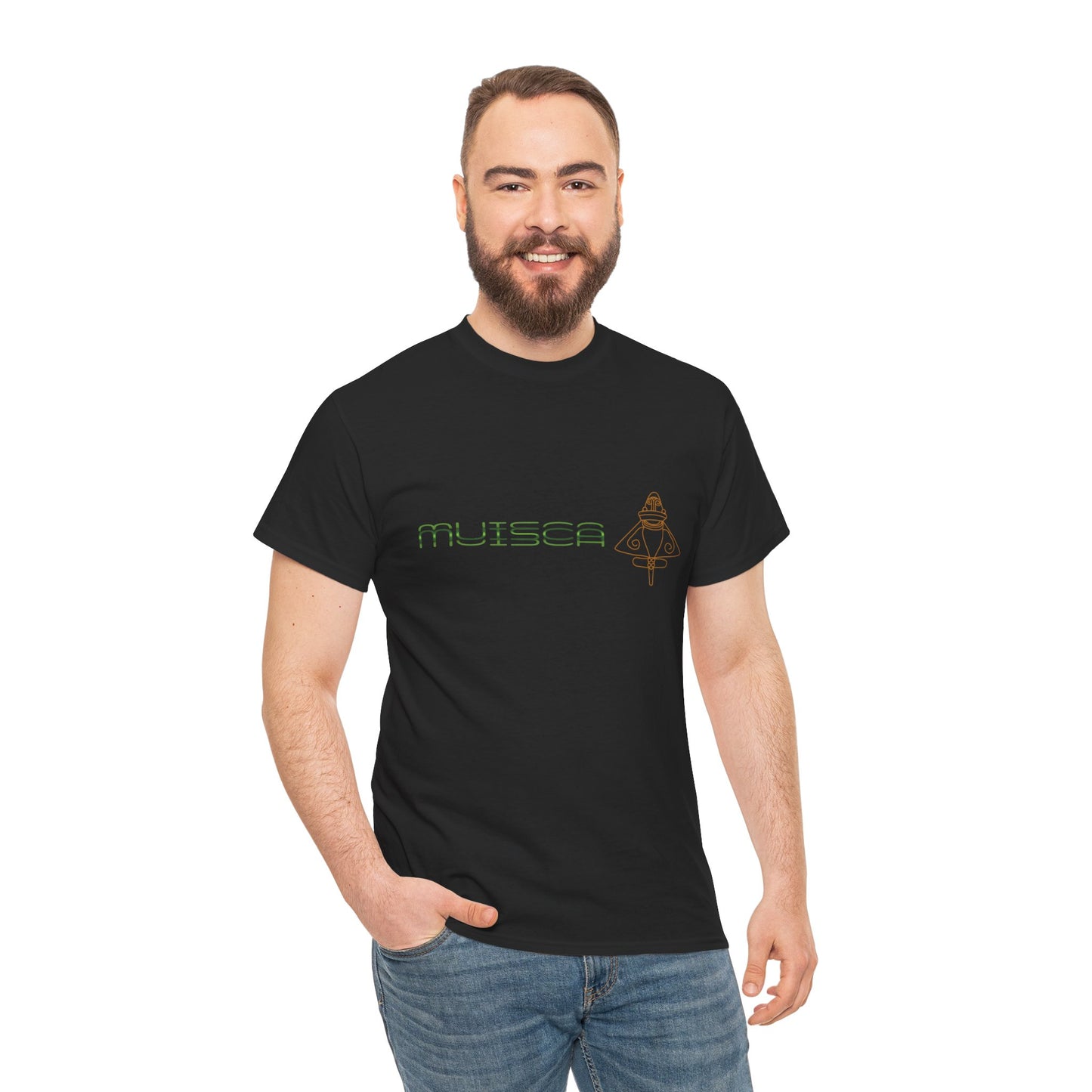 "CULTURA MUISCA" - Unisex Heavy Cotton Tee, Sporty, Casual, Gift, For Him or Her.