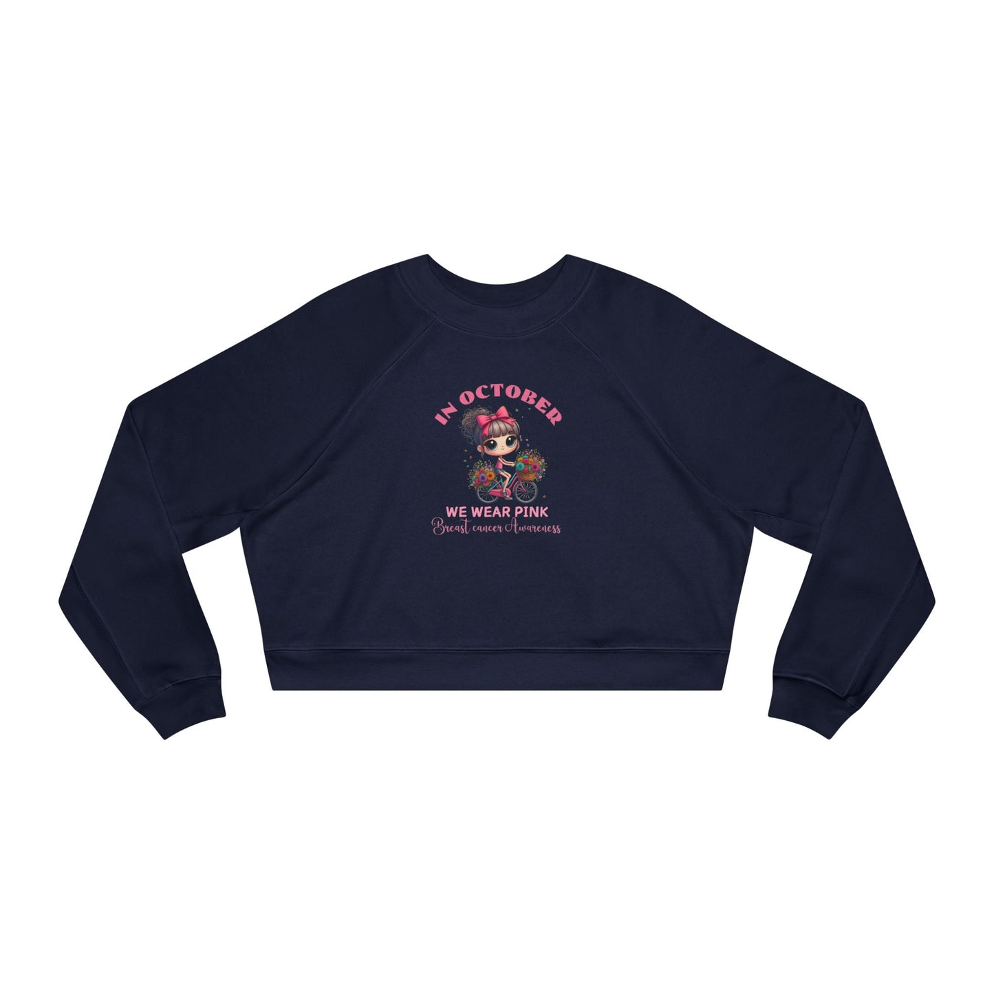 Cropped Sweatshirt Breast Cancer Awareness October Pink Pullover