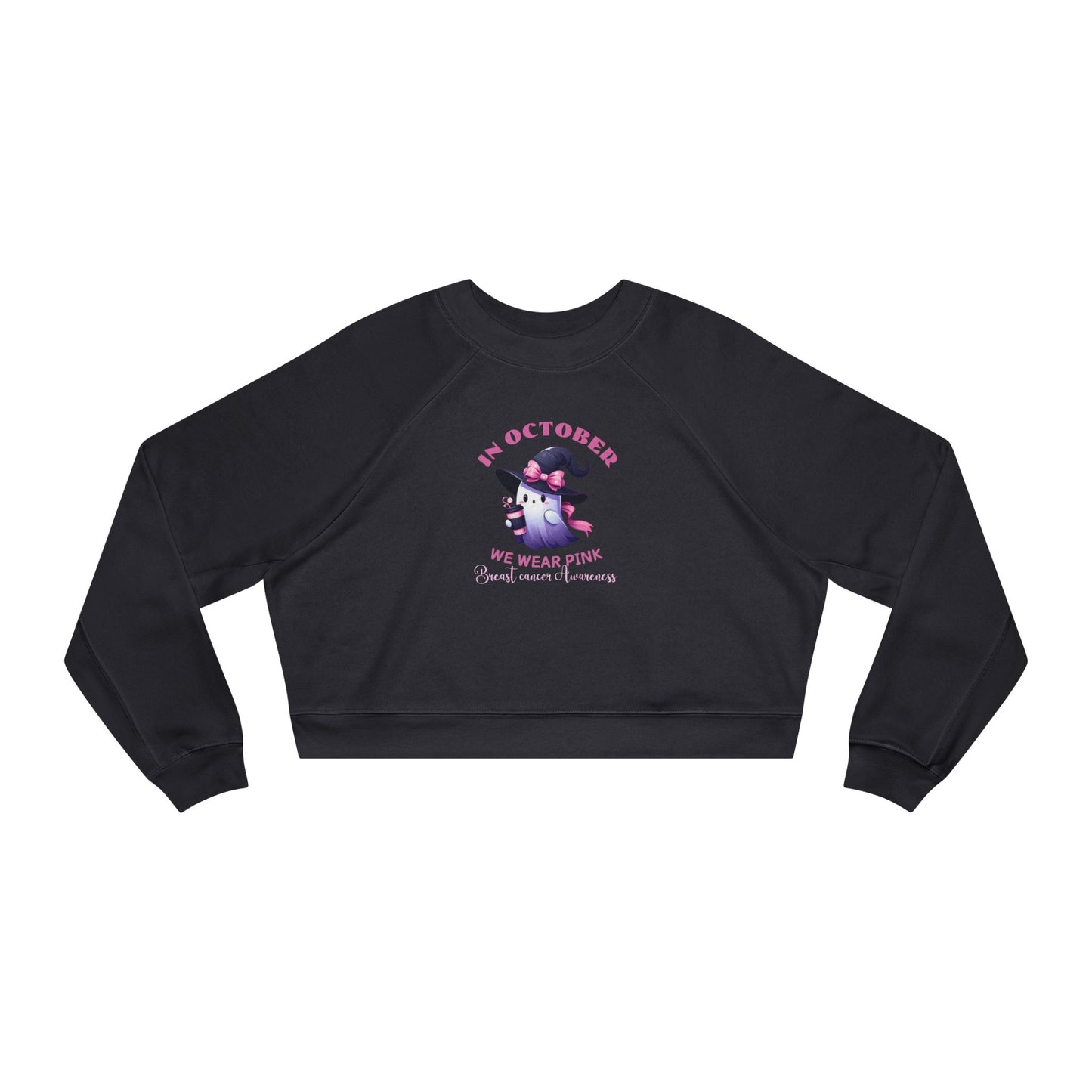 Cropped Sweatshirt Breast Cancer Awareness October Pink Pullover