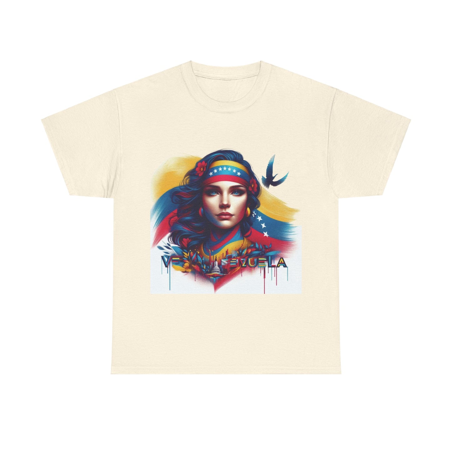 Unisex Heavy Cotton Tee, Colección Camisetas Venezuela Unisex – Serie Adultos, Camiseta Orgullo Venezolano – Retro y Clásica, edicion especial Venezuela