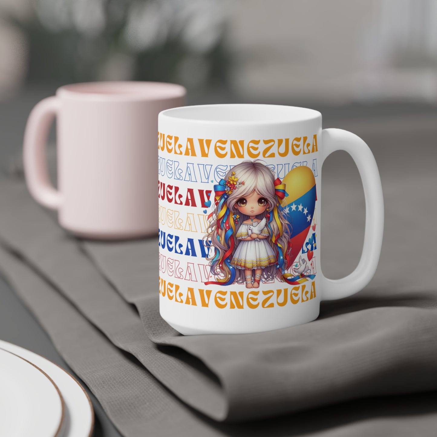 Ceramic Mugs (11oz\15oz\20oz), Ceramic Mugs (11oz\15oz\20oz), para las personas amantes de Venezuela o para los venezolanos migrantes de su pais, con banderas de Venezuela