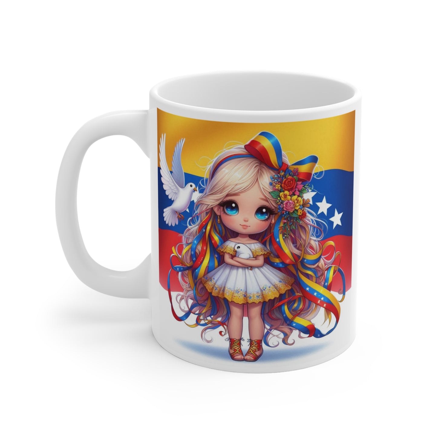 Ceramic Mugs (11oz\15oz\20oz), Ceramic Mugs (11oz\15oz\20oz), para las personas amantes de Venezuela o para los venezolanos migrantes de su pais, con banderas de Venezuela