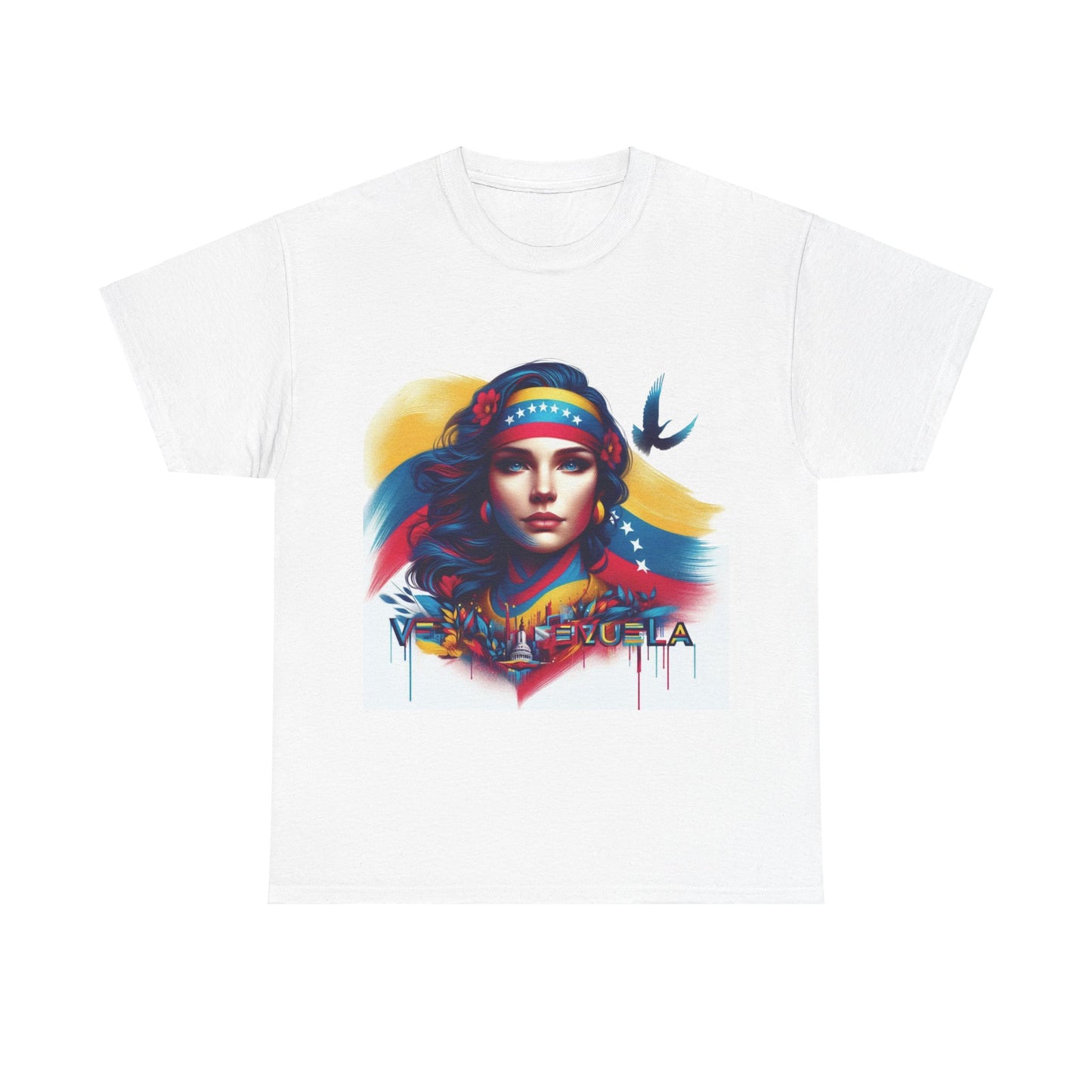 Unisex Heavy Cotton Tee, Colección Camisetas Venezuela Unisex – Serie Adultos, Camiseta Orgullo Venezolano – Retro y Clásica, edicion especial Venezuela