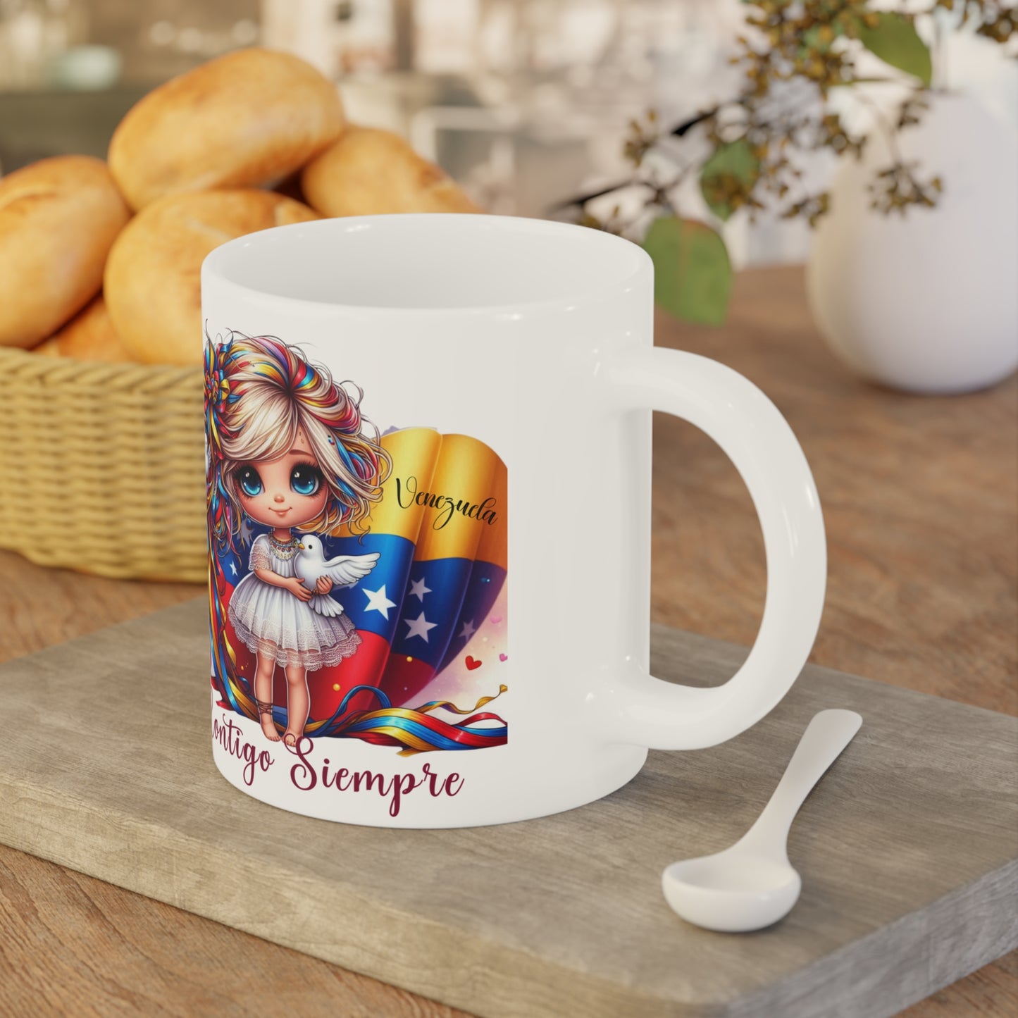 Ceramic Mugs (11oz\15oz\20oz), Ceramic Mugs (11oz\15oz\20oz), para las personas amantes de Venezuela o para los venezolanos migrantes de su pais, con banderas de Venezuela