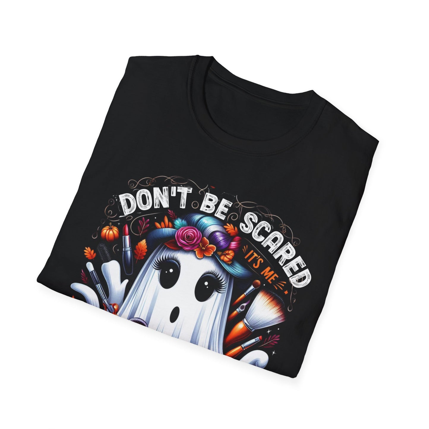 Unisex Softstyle T-Shirt, Camiseta Unisex Softstyle de Halloween con Estilista Fantasmita – Ideal para Celebraciones Espeluznantes”, Shirt halloween