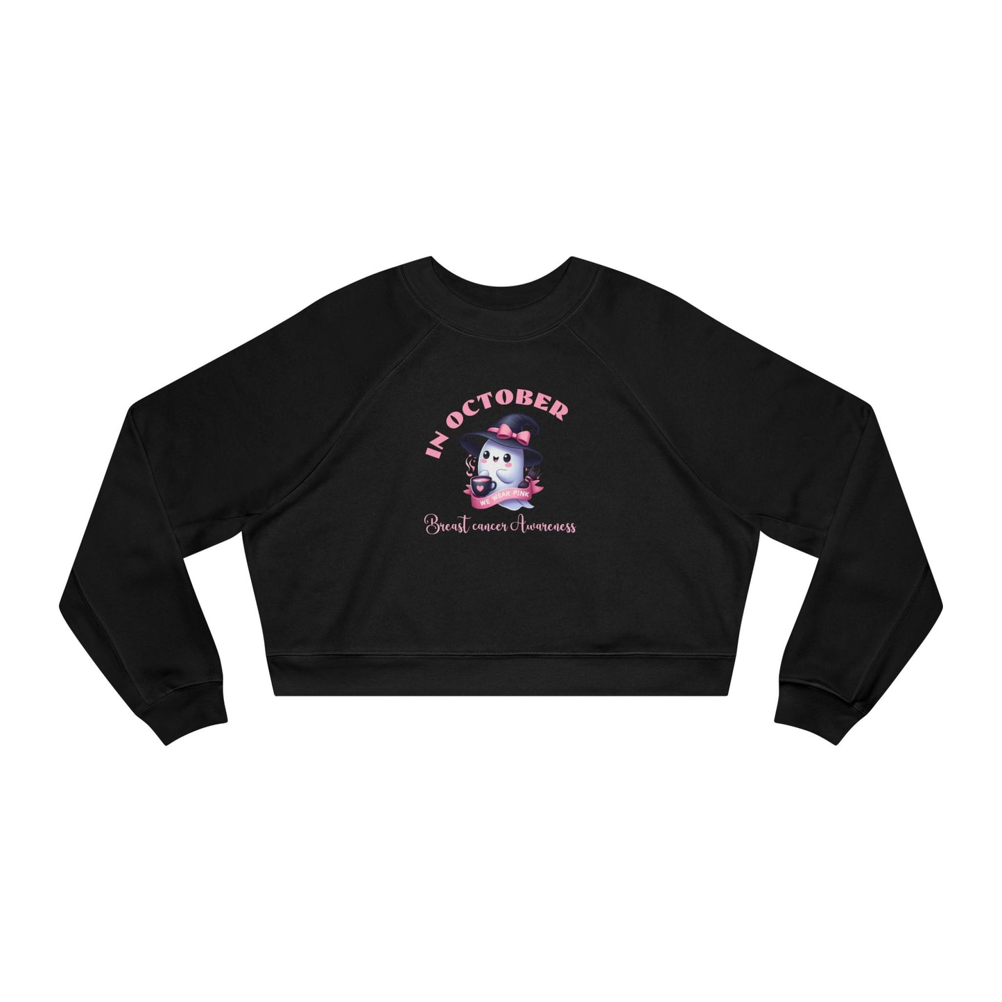 Cropped Sweatshirt Breast Cancer Awareness October Pink Pullover