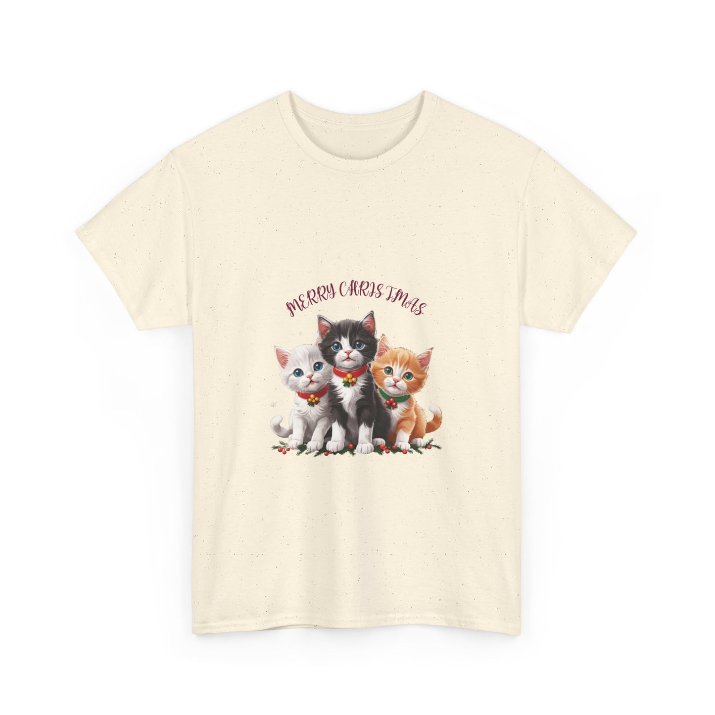 Unisex Heavy Cotton Tee - GATO NAVIDAD