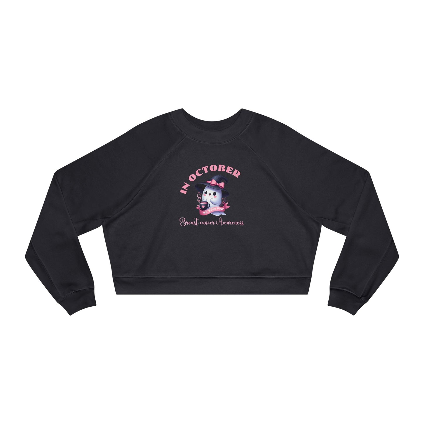 Cropped Sweatshirt Breast Cancer Awareness October Pink Pullover