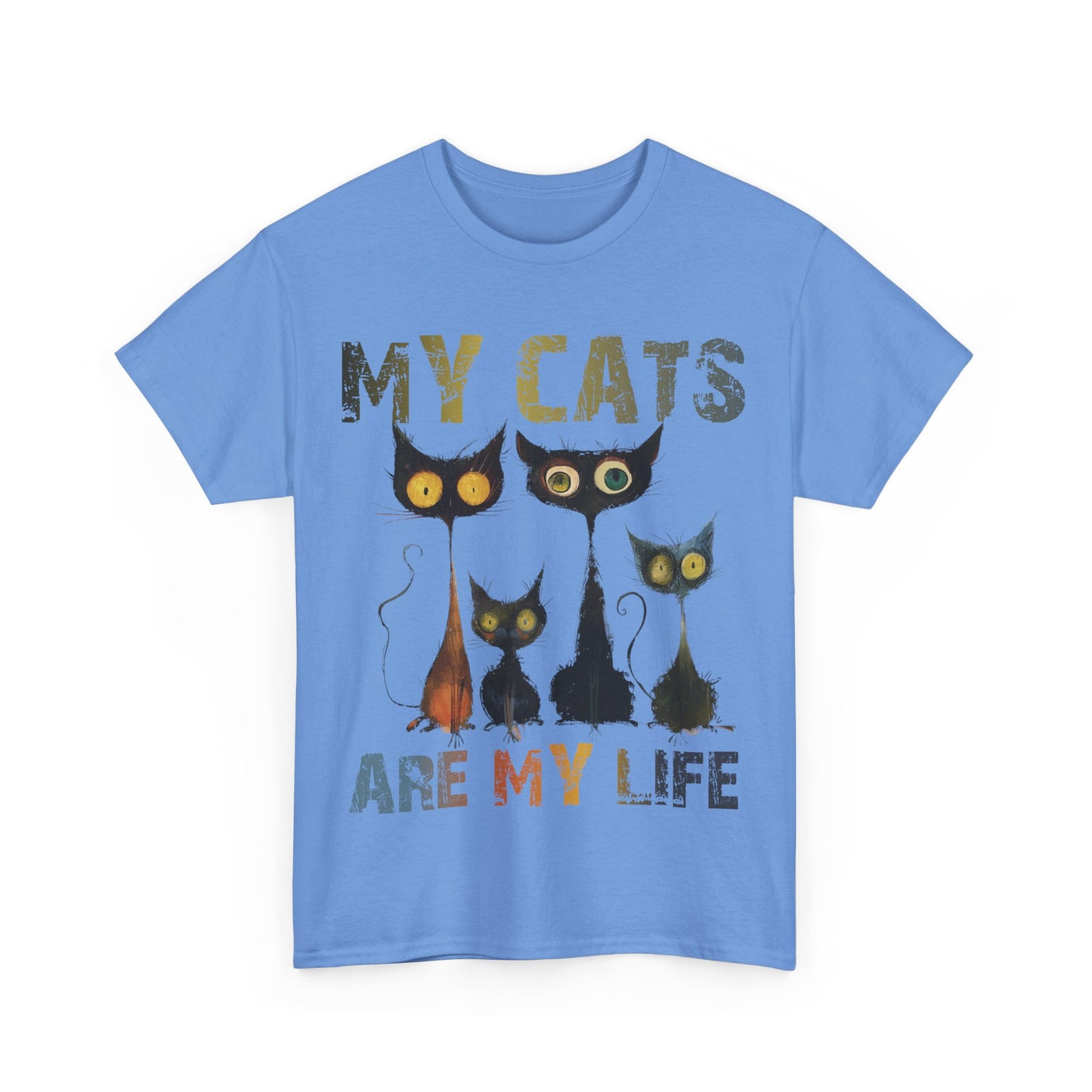 My Cats Unisex Tee, Natural Casual Gift for Him or Her, Cat Lover Tshirt, Funny Animal Shirt, Unisex Cotton Tee