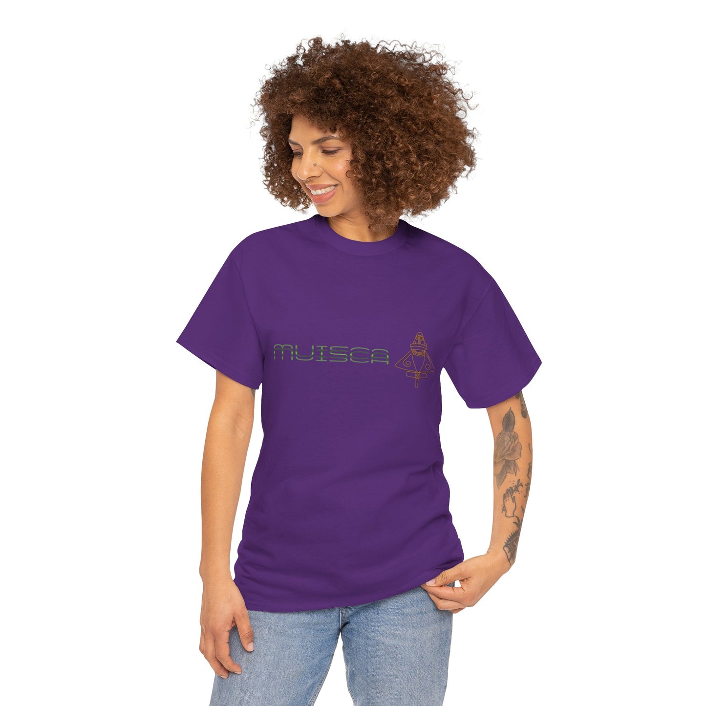 "CULTURA MUISCA" - Unisex Heavy Cotton Tee, Sporty, Casual, Gift, For Him or Her.