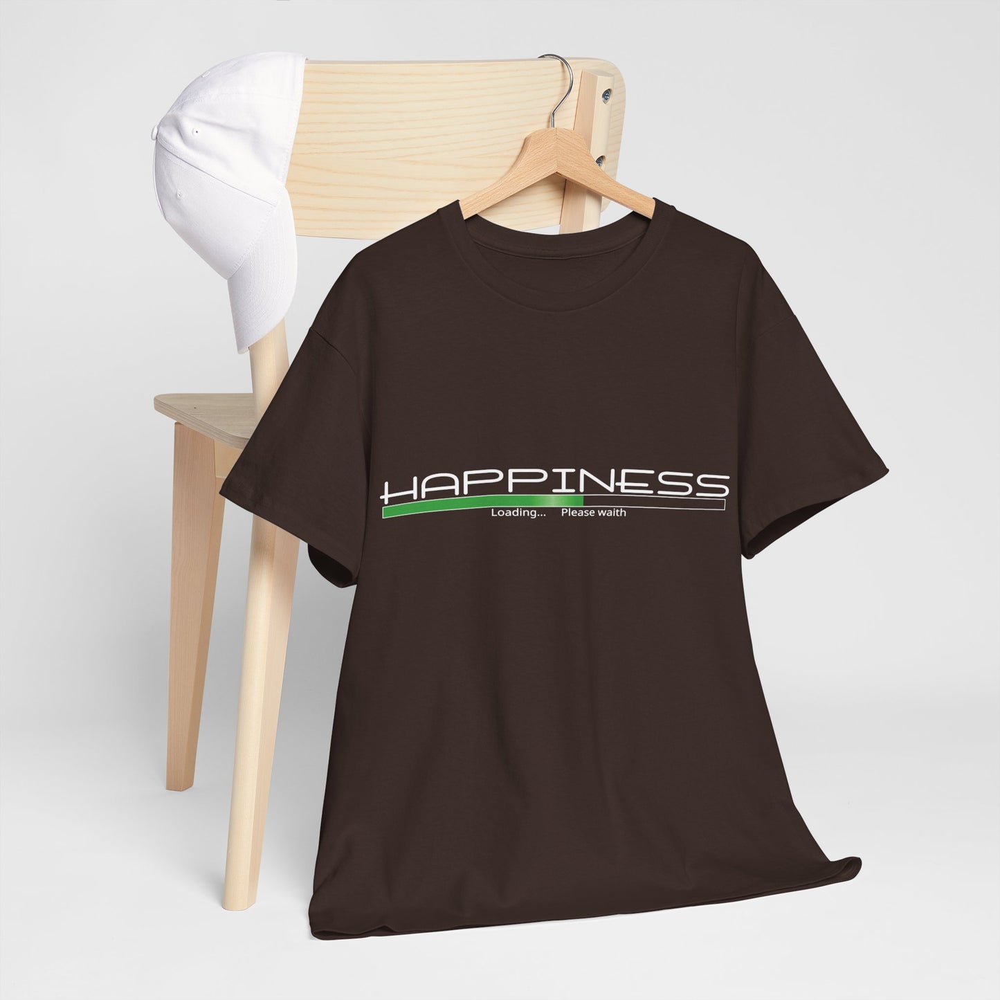 "HAPPINESS" - Unisex Heavy Cotton Tee, Sporty, Casual, Gift, For Him or Her.