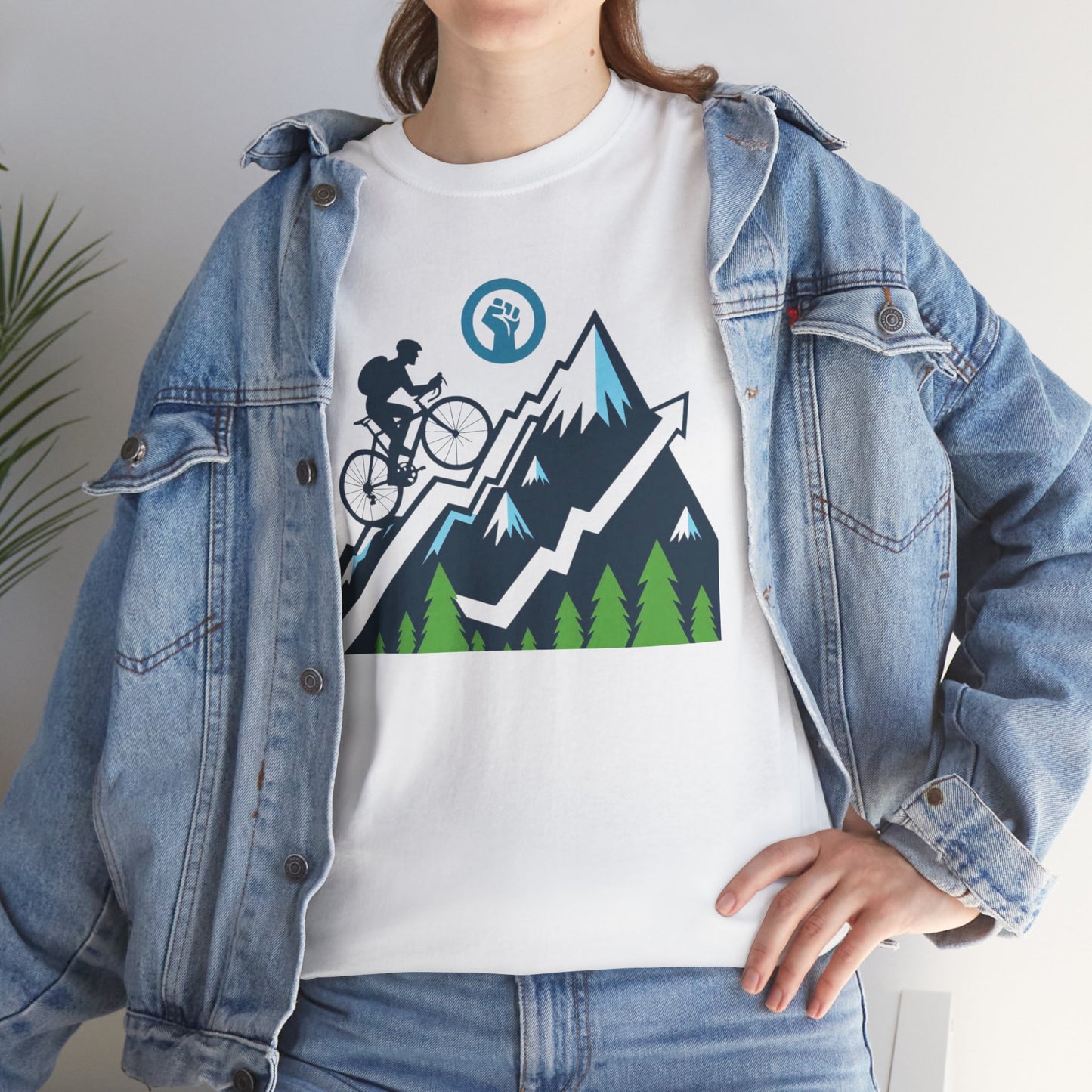 Unisex Heavy Cotton Tee, para amantes del ciclismo, amantes de bicicletas, ropa de ciclismo, camisetas de ciclismo de montaña, ropa de ciclismo, amantes de la bicicleta