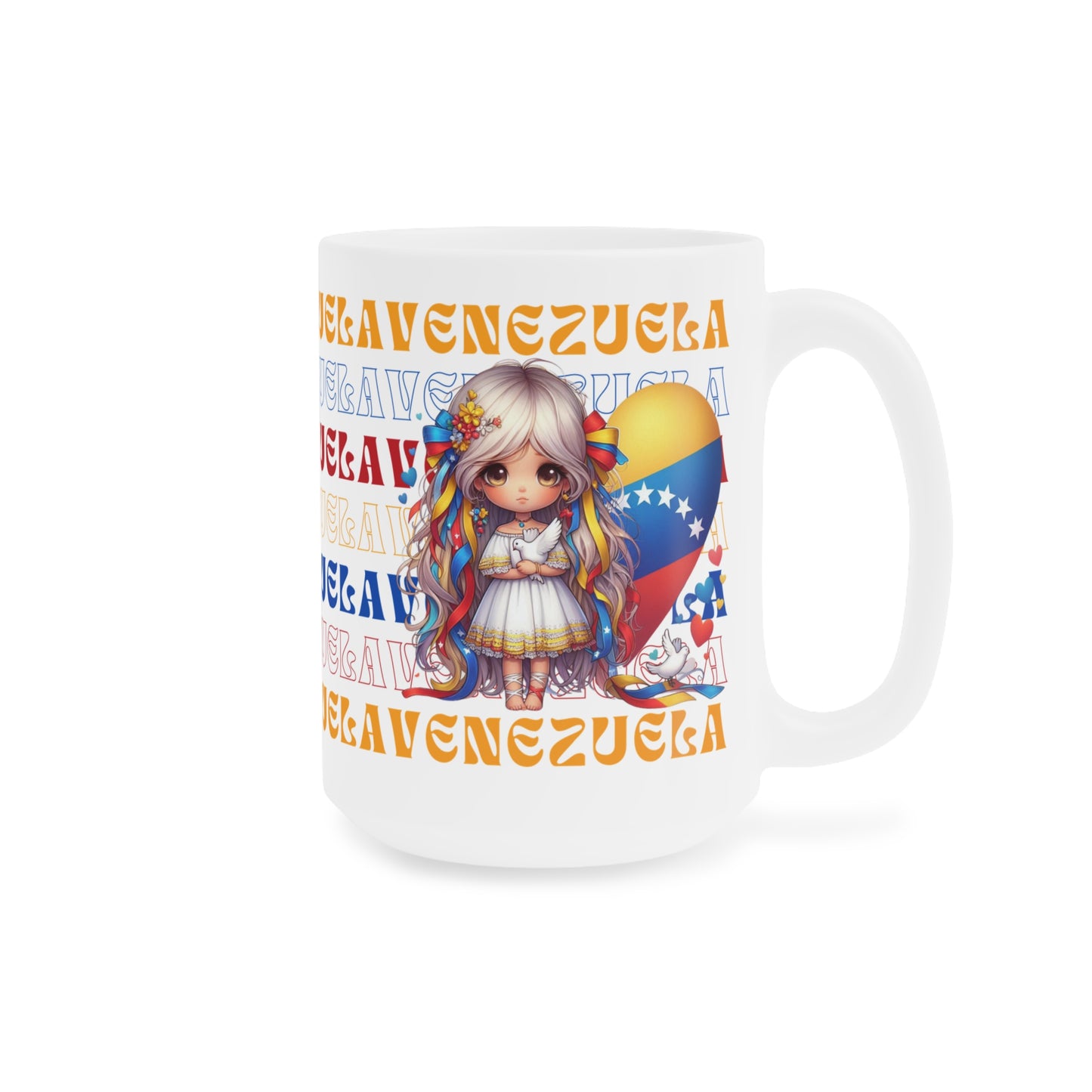 Ceramic Mugs (11oz\15oz\20oz), Ceramic Mugs (11oz\15oz\20oz), para las personas amantes de Venezuela o para los venezolanos migrantes de su pais, con banderas de Venezuela