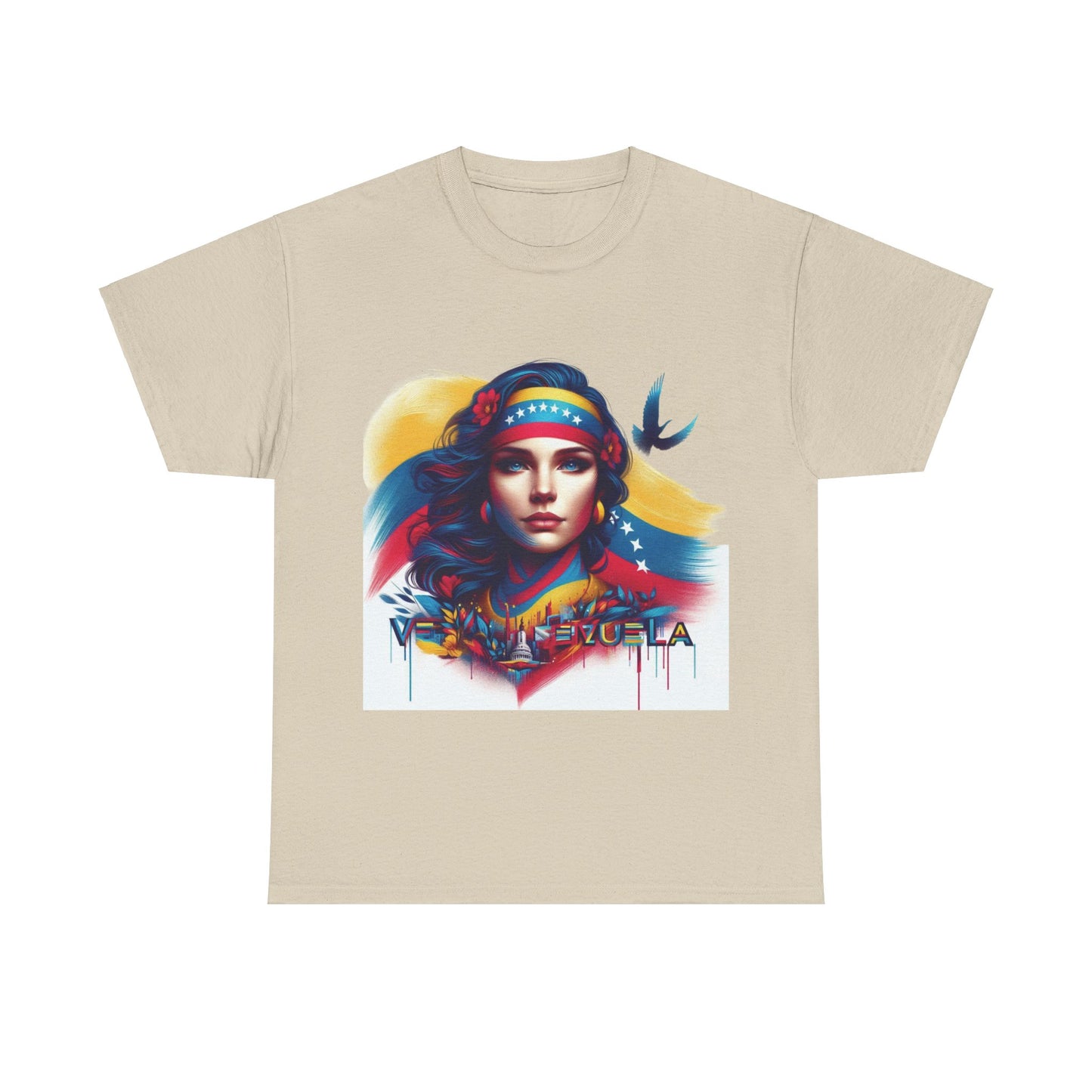 Unisex Heavy Cotton Tee, Colección Camisetas Venezuela Unisex – Serie Adultos, Camiseta Orgullo Venezolano – Retro y Clásica, edicion especial Venezuela