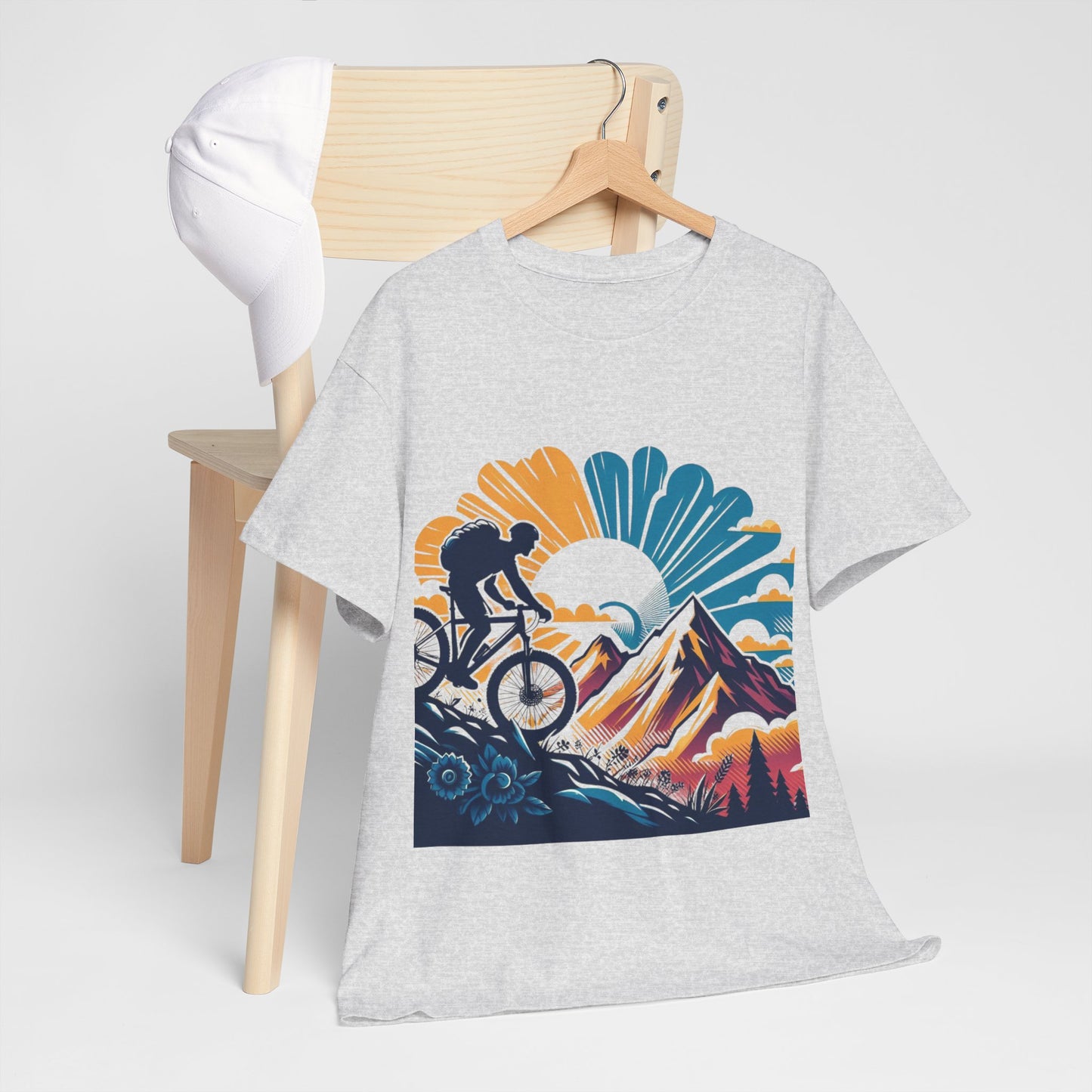 Unisex Heavy Cotton Tee, para amantes del ciclismo, amantes de bicicletas, ropa de ciclismo, camisetas de ciclismo de montaña, ropa de ciclismo, amantes de la bicicleta