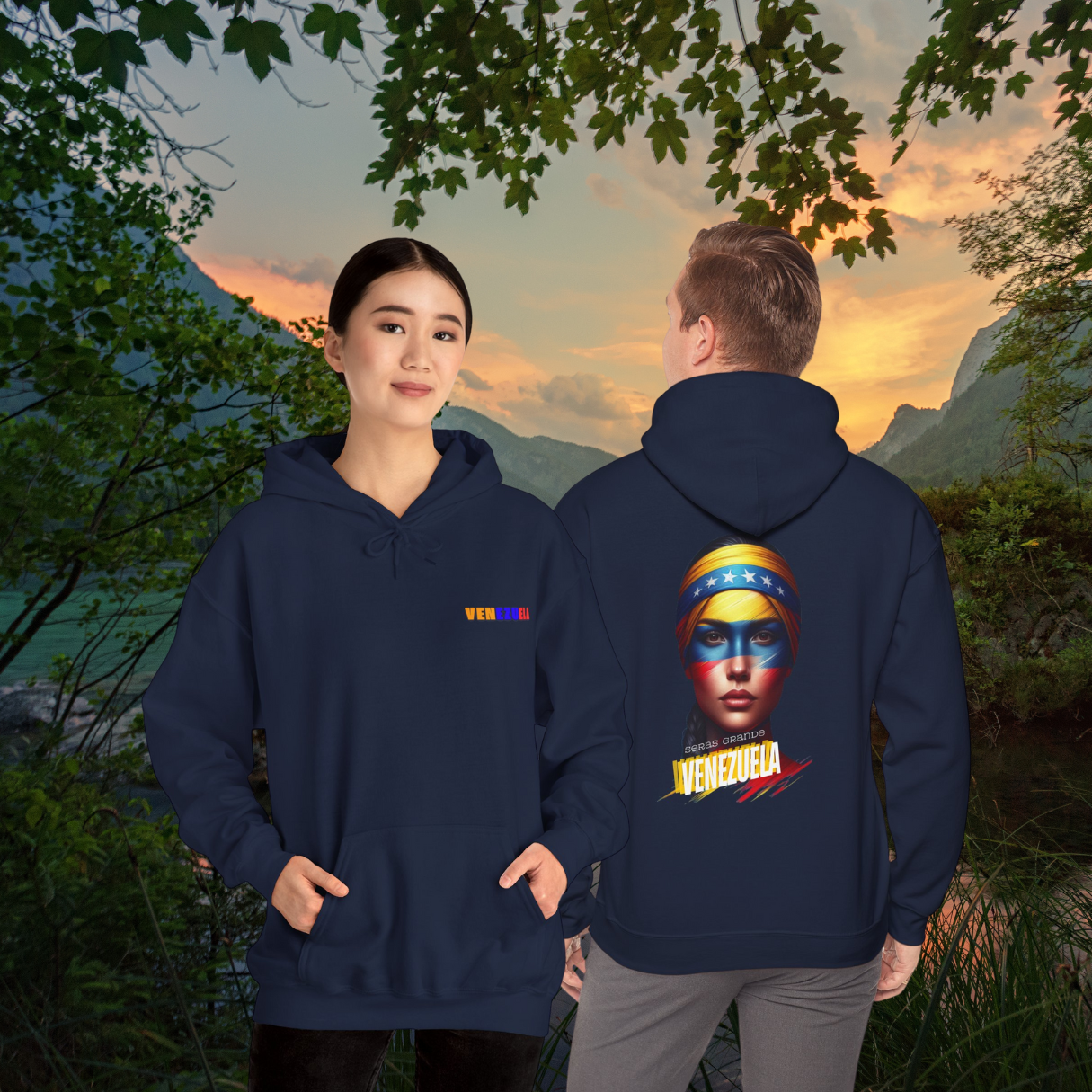 Unisex Heavy Blend™ Hooded Sweatshirt, orgullo venezolano, Venezuela Athletic Retro Series Unisex Adult Crew Neck Sudadera o sudadera con capucha Pullover