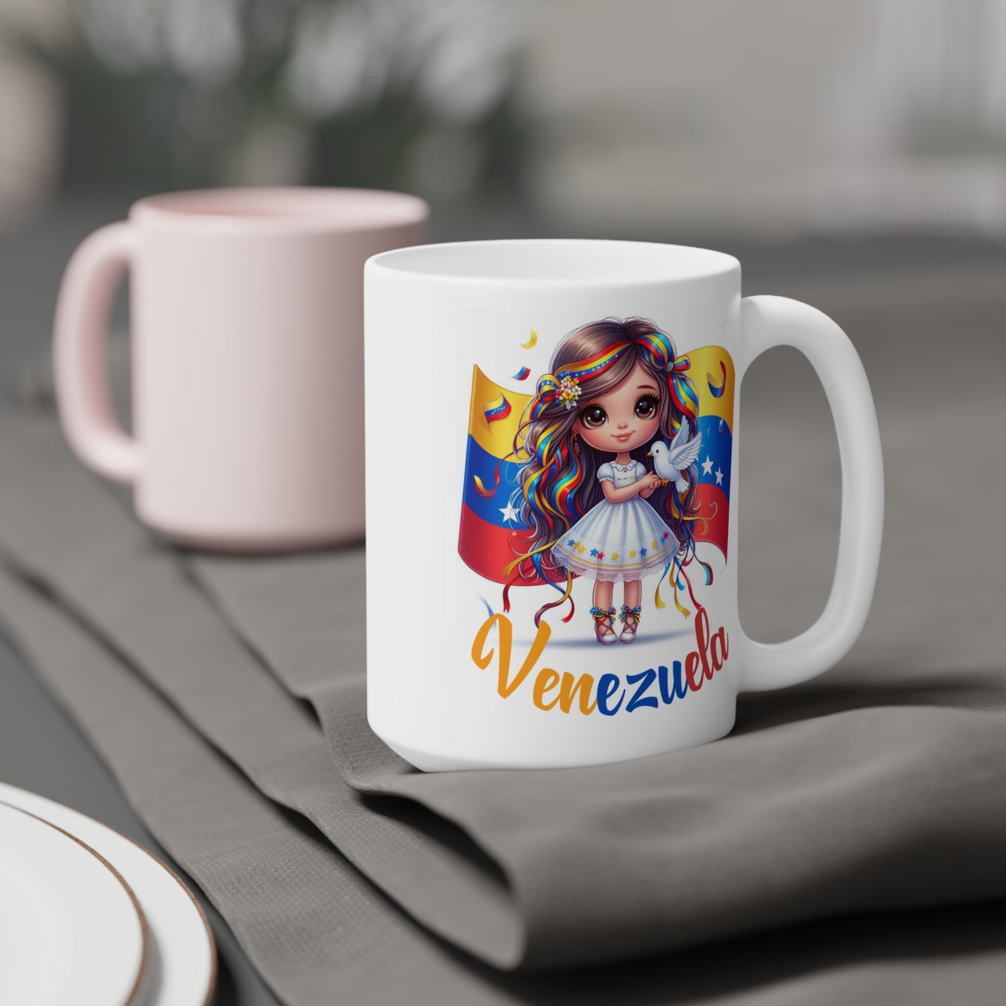 Ceramic Mugs (11oz\15oz\20oz), Ceramic Mugs (11oz\15oz\20oz), para las personas amantes de Venezuela o para los venezolanos migrantes de su pais, con banderas de Venezuela