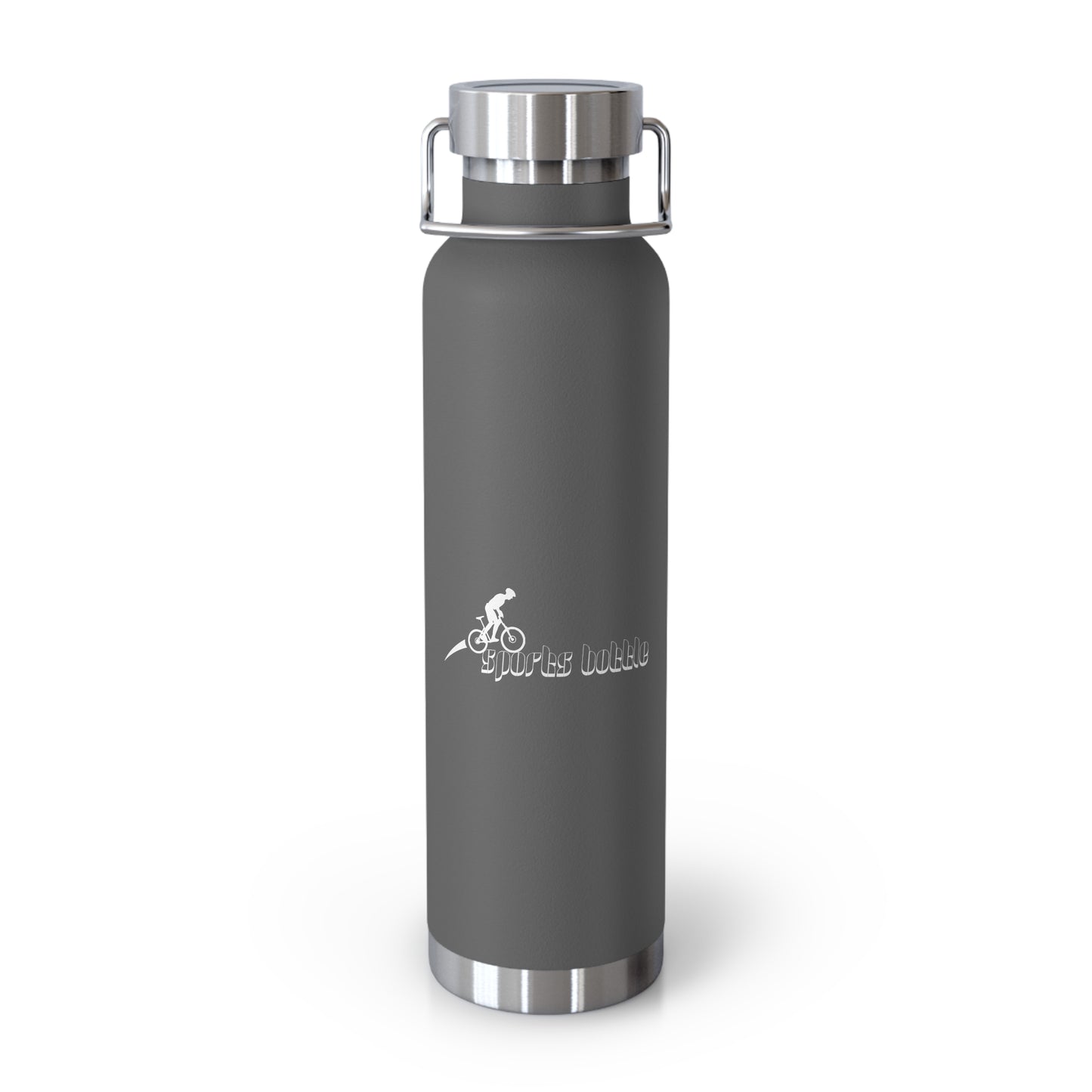 "SPORTS BOTTLE" - Copper Vacuum Insulated Bottle, 22oz, Gift for Him or Her, Sports, Cycling Lovers