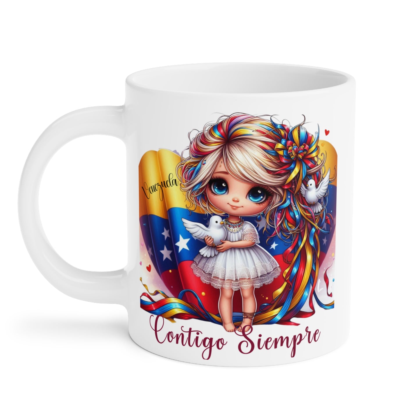 Ceramic Mugs (11oz\15oz\20oz), Ceramic Mugs (11oz\15oz\20oz), para las personas amantes de Venezuela o para los venezolanos migrantes de su pais, con banderas de Venezuela