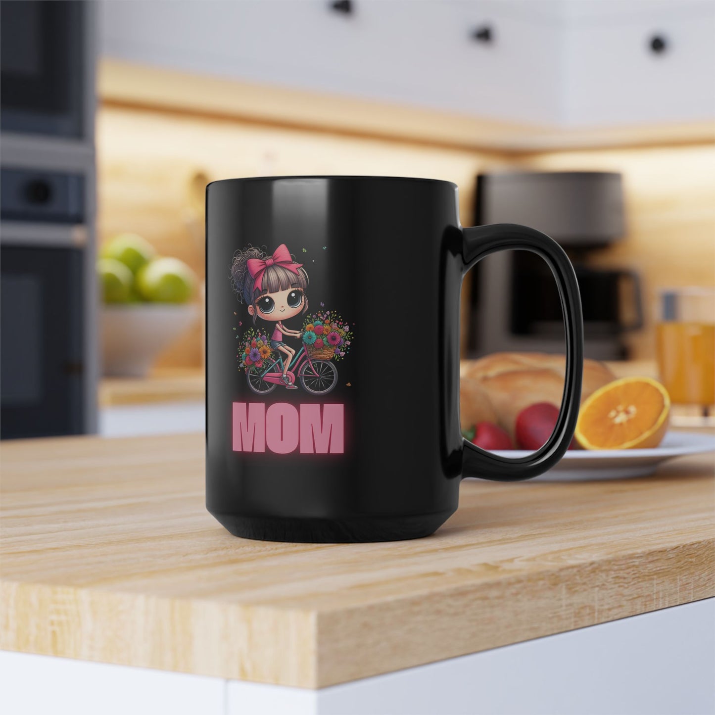 Black Mug (11oz, 15oz), Bike Mom Mug – Perfect for Cycling Enthusiasts