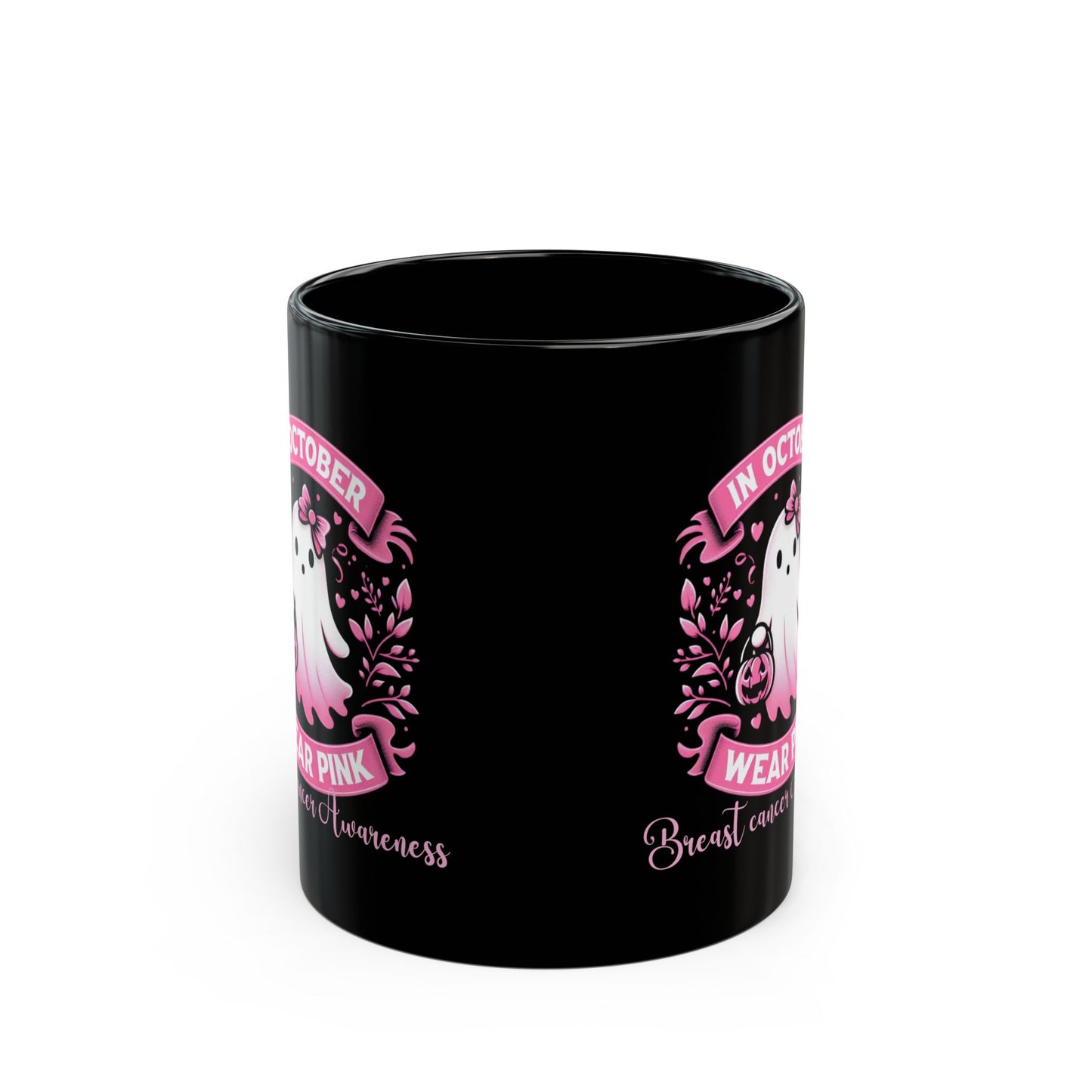 Black Mug (11oz, 15oz), Breast Cancer Awareness Mugs - Inspirational Quotes and Designs