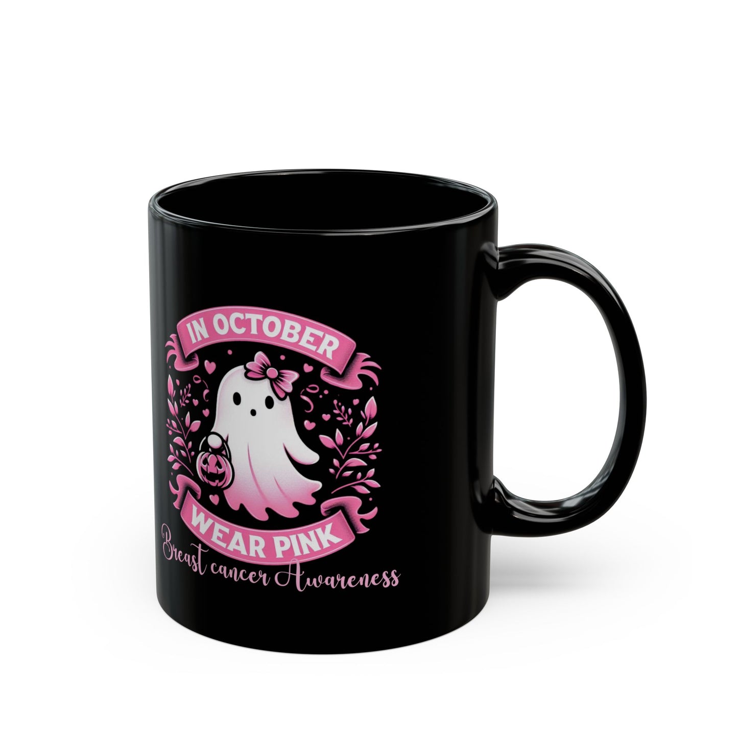 Black Mug (11oz, 15oz), Breast Cancer Awareness Mugs - Inspirational Quotes and Designs