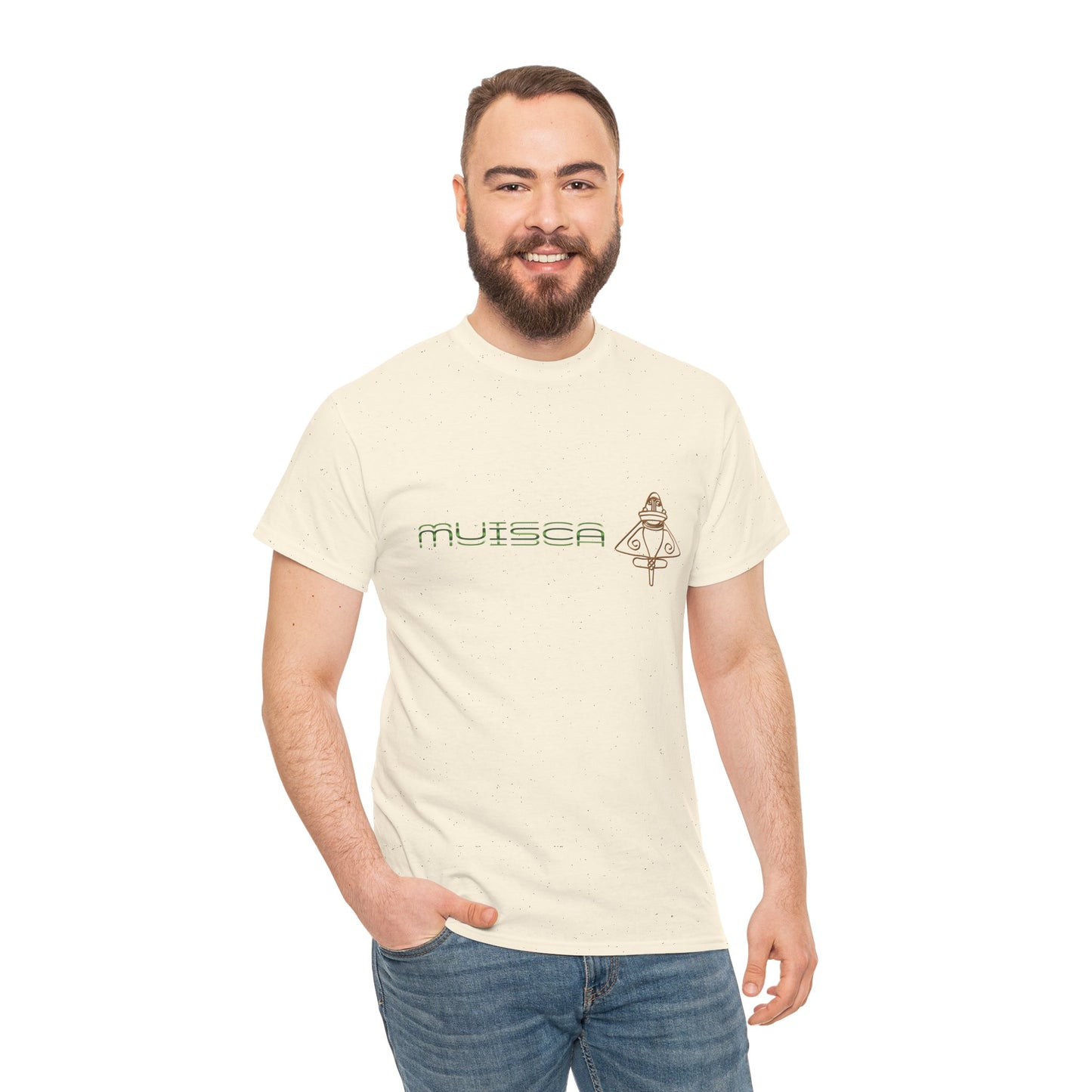 "CULTURA MUISCA" - Unisex Heavy Cotton Tee, Sporty, Casual, Gift, For Him or Her.