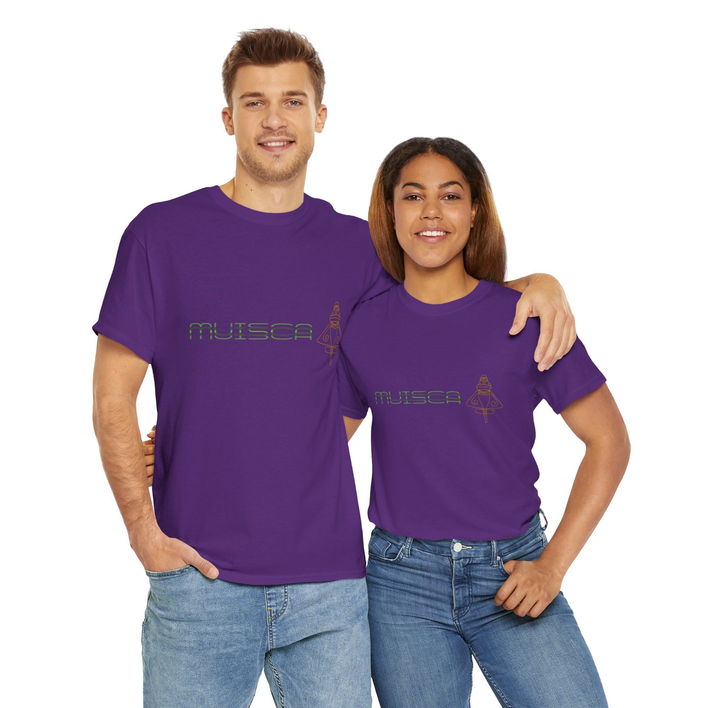 "CULTURA MUISCA" - Unisex Heavy Cotton Tee, Sporty, Casual, Gift, For Him or Her.