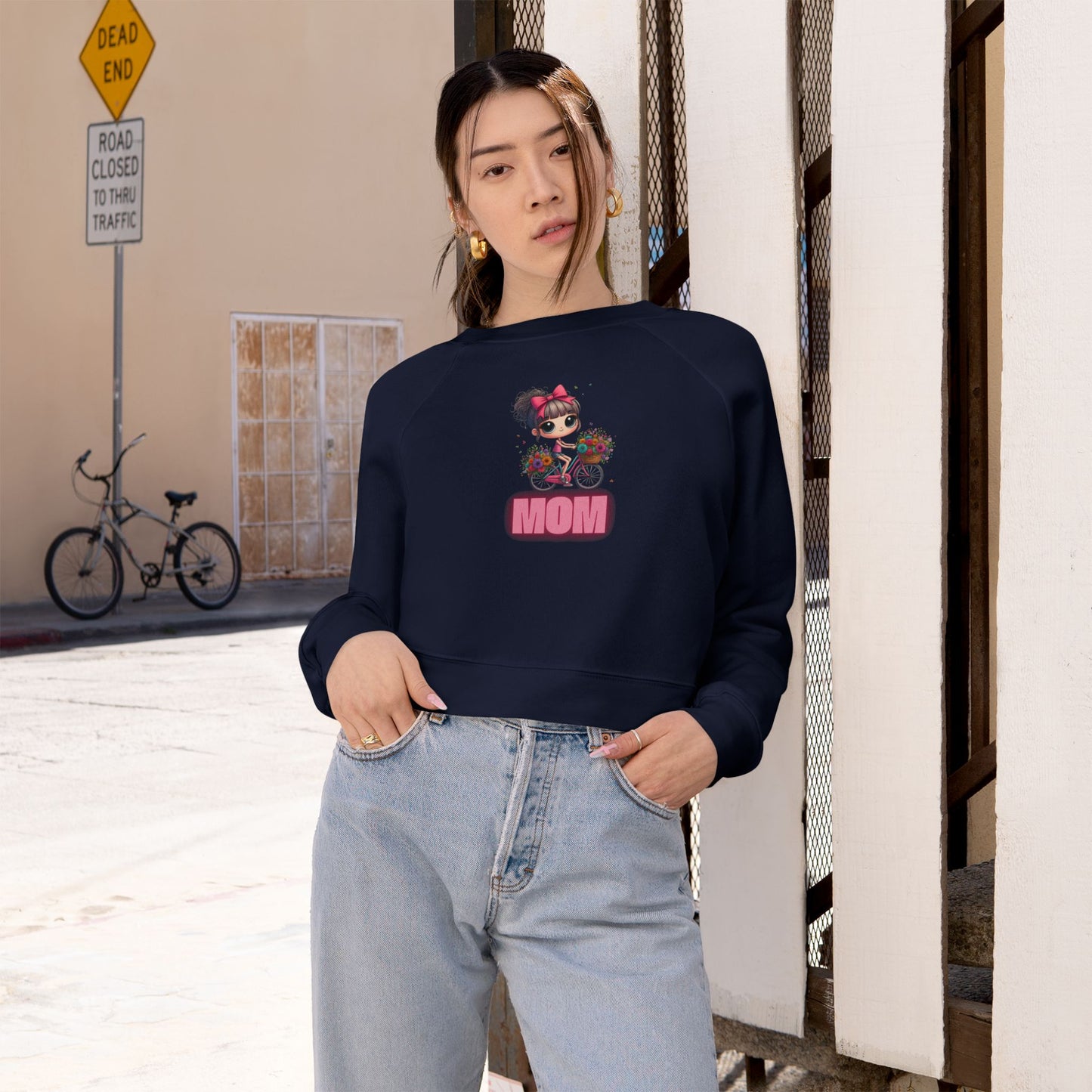 Cropped Sweatshirt Bike Mama Cycling Lover