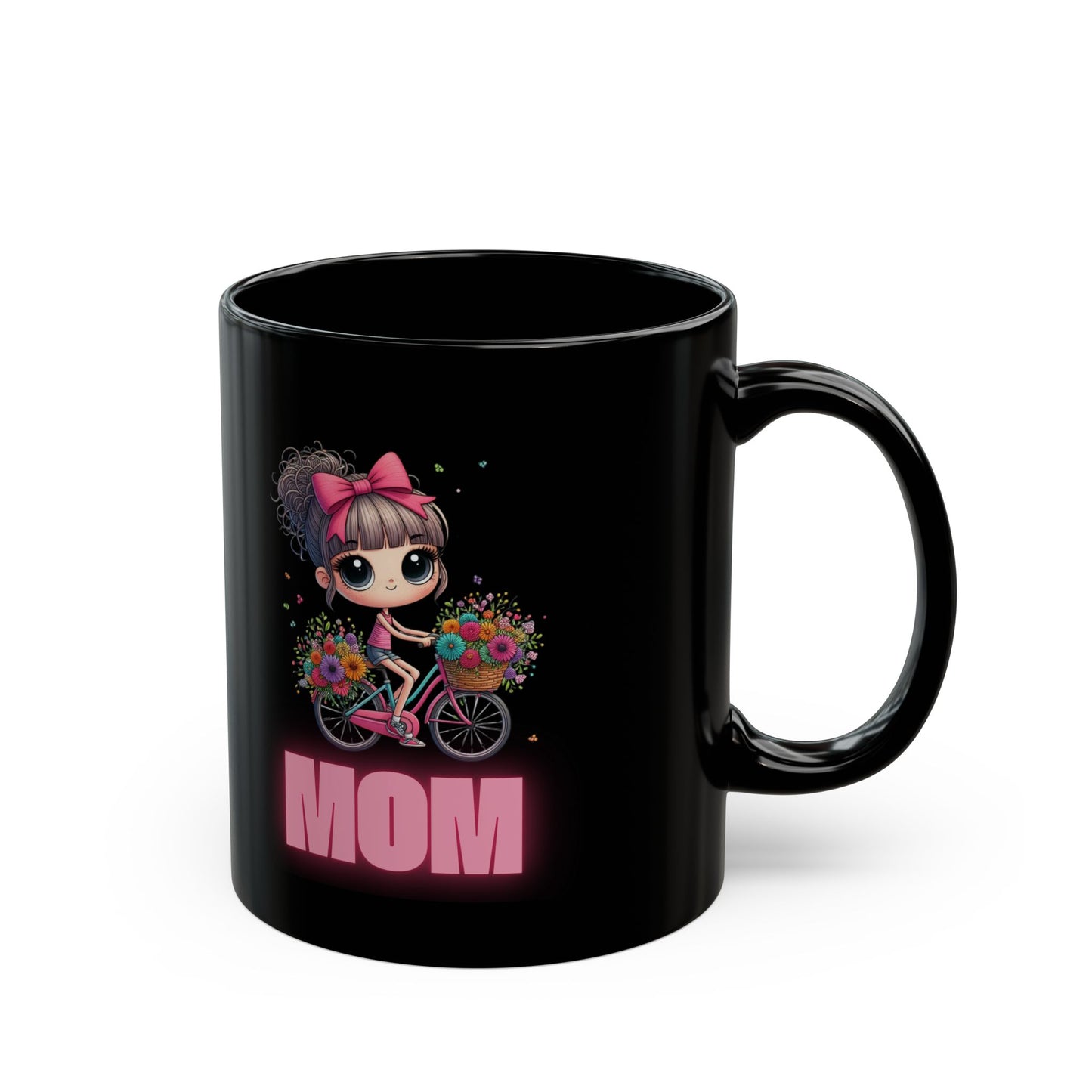 Black Mug (11oz, 15oz), Bike Mom Mug – Perfect for Cycling Enthusiasts