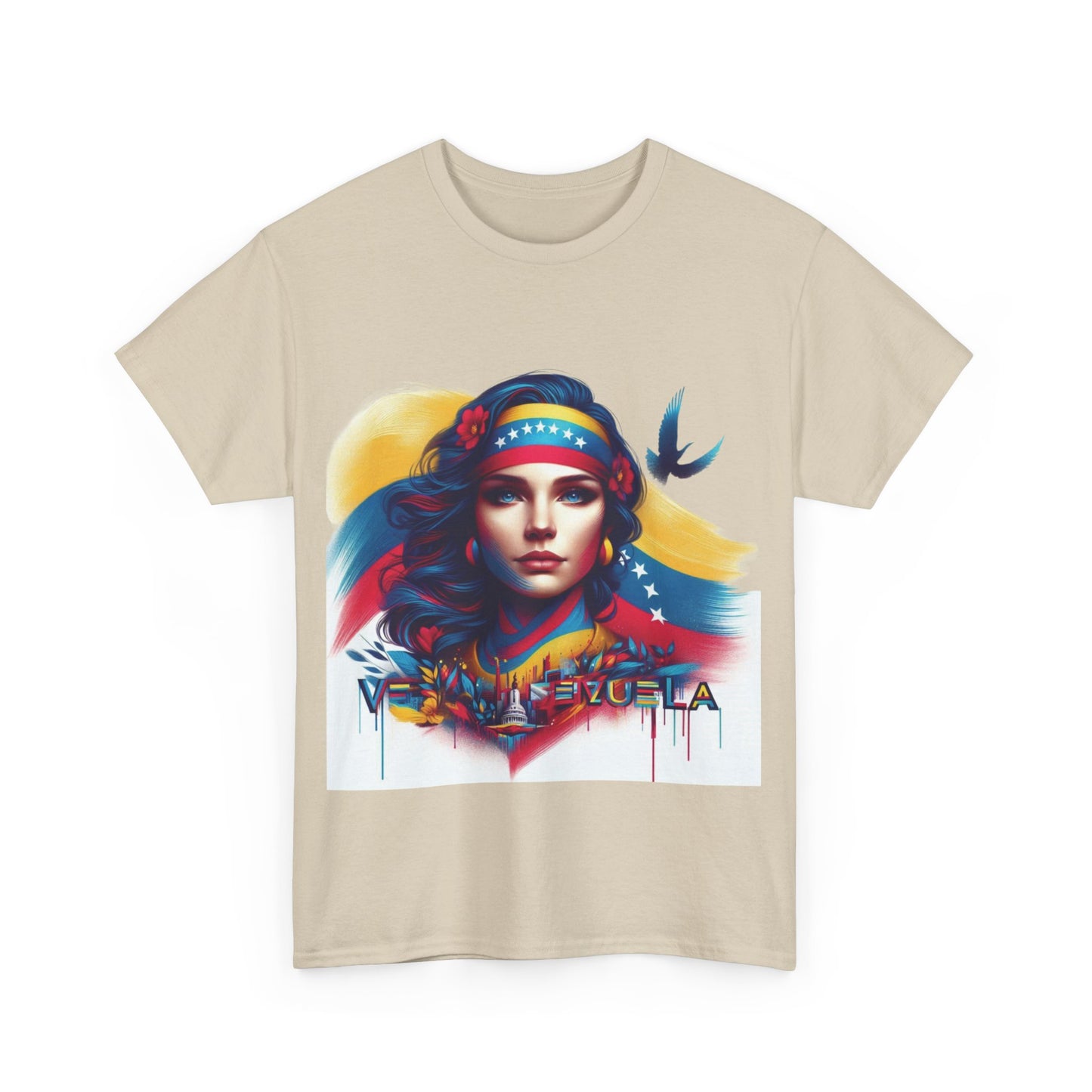 Unisex Heavy Cotton Tee, Colección Camisetas Venezuela Unisex – Serie Adultos, Camiseta Orgullo Venezolano – Retro y Clásica, edicion especial Venezuela