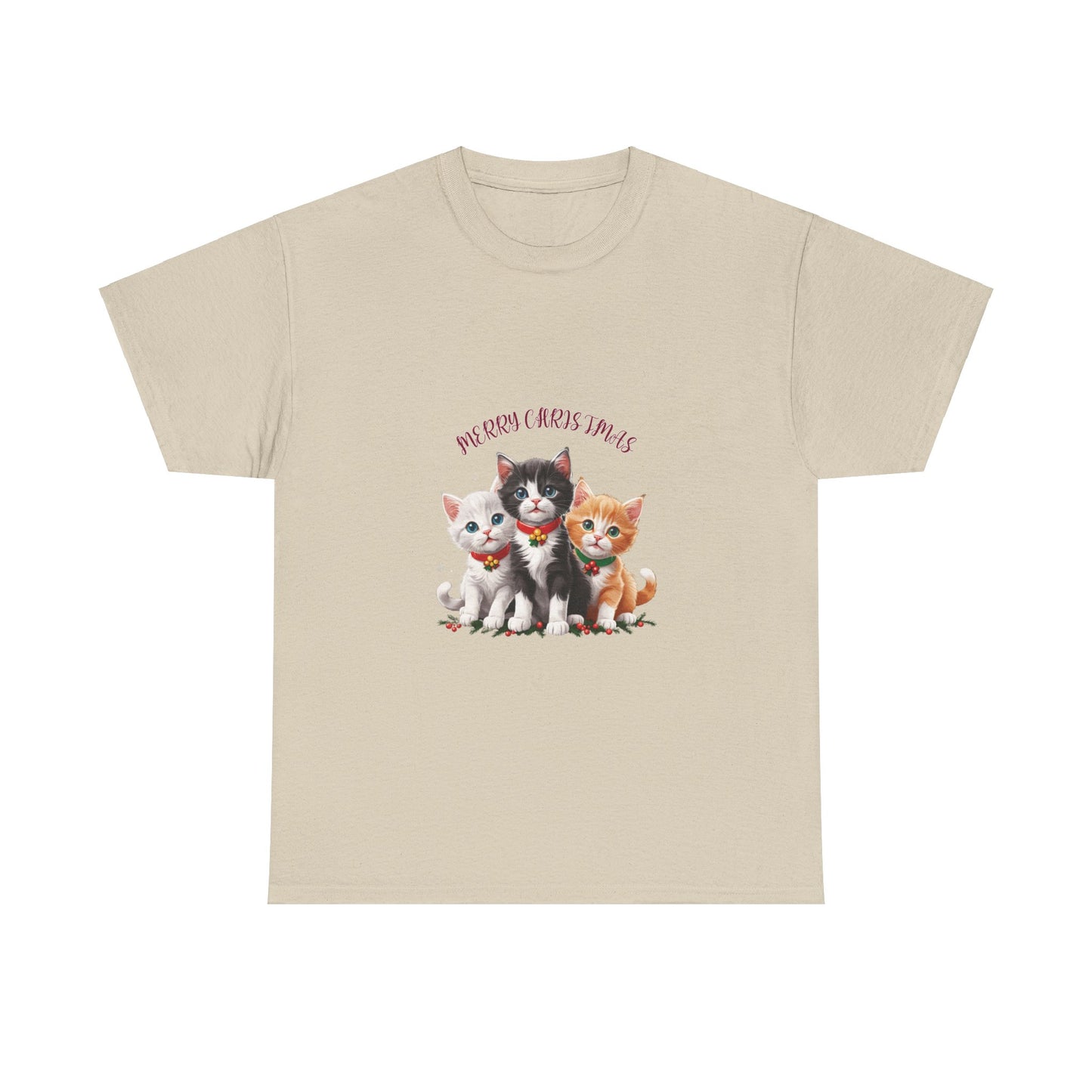 Unisex Heavy Cotton Tee - GATO NAVIDAD