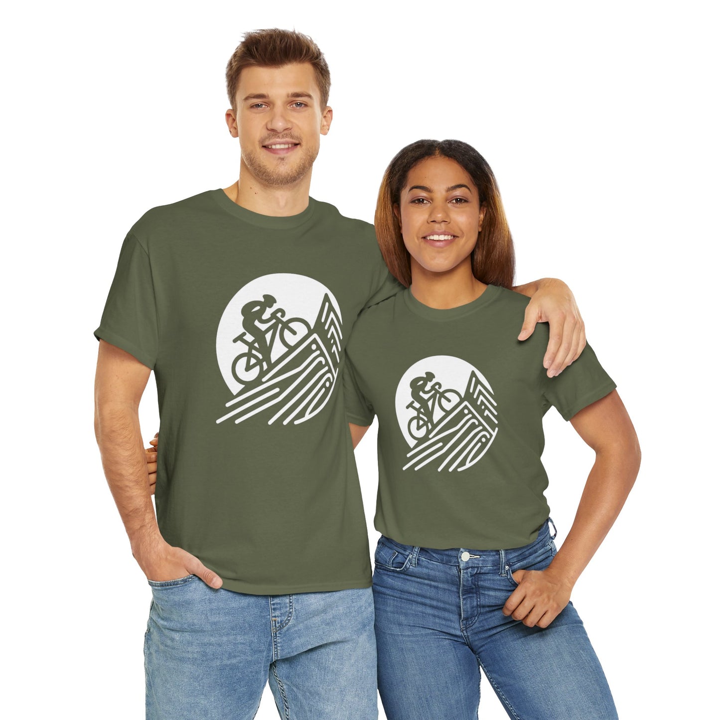 Unisex Heavy Cotton Tee, para amantes del ciclismo, amantes de bicicletas, ropa de ciclismo, camisetas de ciclismo de montaña, ropa de ciclismo, amantes de la bicicleta