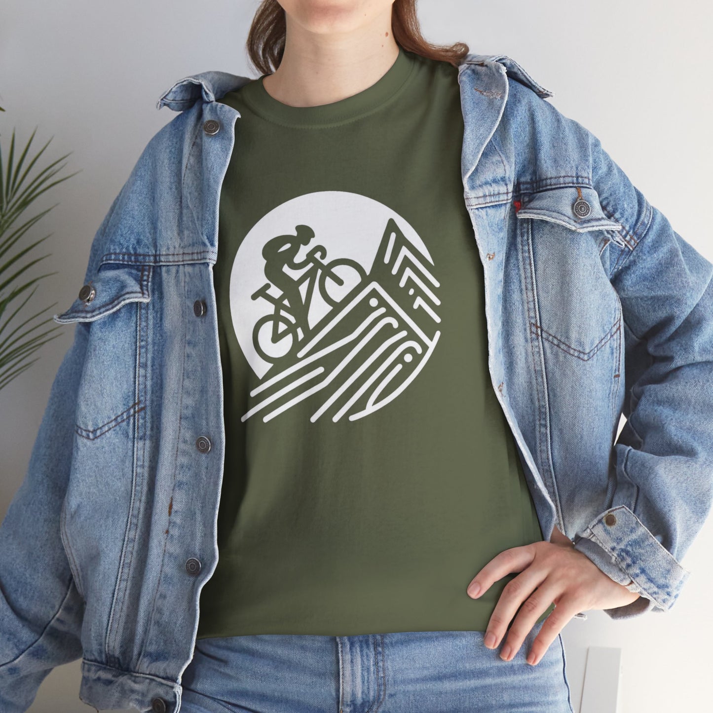 Unisex Heavy Cotton Tee, para amantes del ciclismo, amantes de bicicletas, ropa de ciclismo, camisetas de ciclismo de montaña, ropa de ciclismo, amantes de la bicicleta