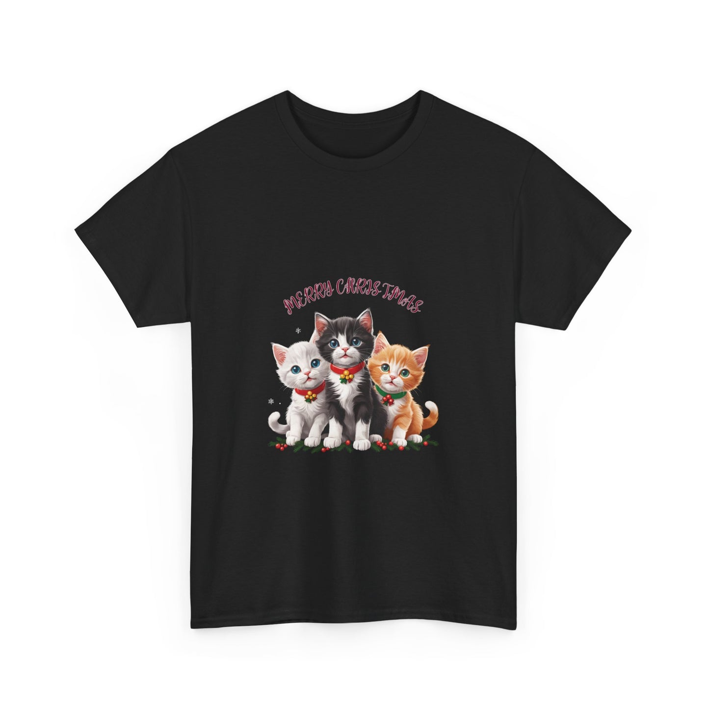 Unisex Heavy Cotton Tee - GATO NAVIDAD