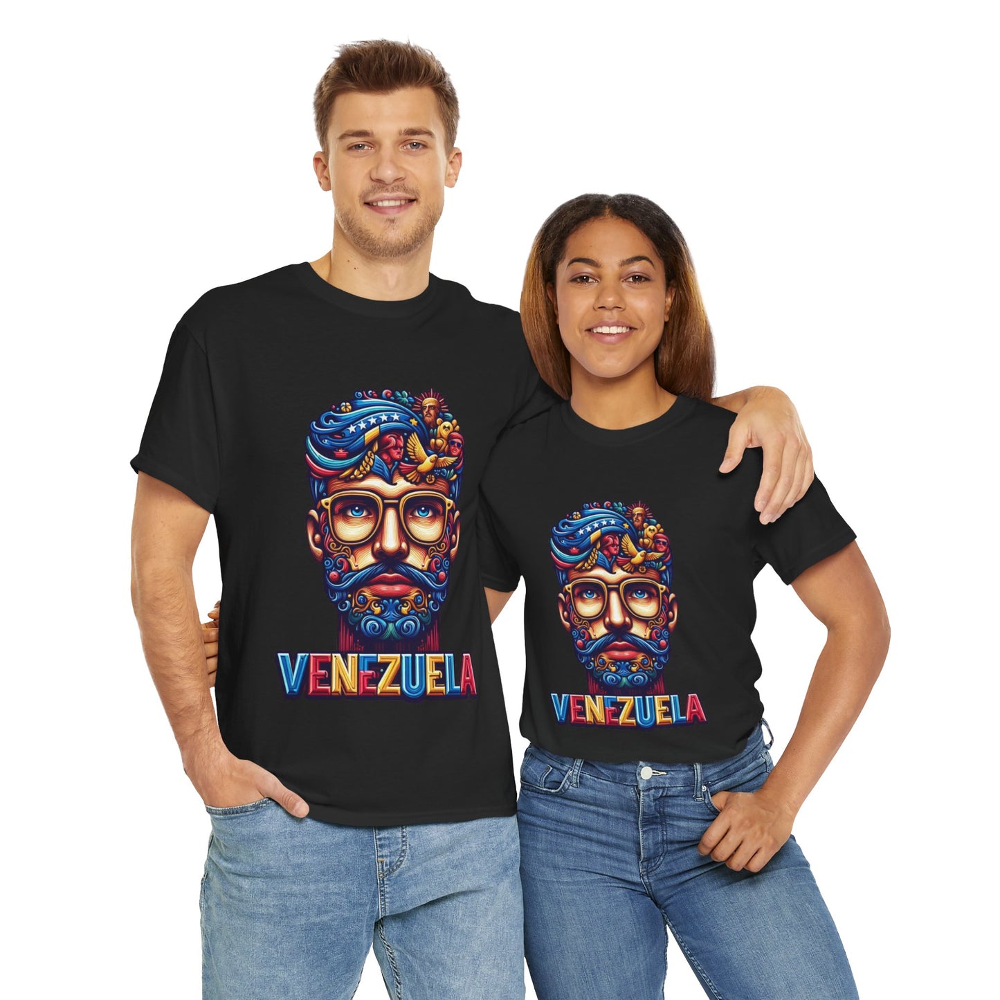 Unisex Heavy Cotton Tee, Colección Camisetas Venezuela Unisex – Serie Adultos, Camiseta Orgullo Venezolano – Retro y Clásica, edicion especial Venezuela