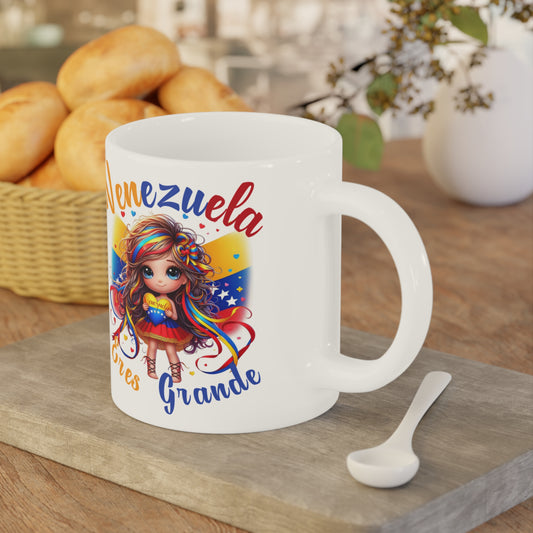 Ceramic Mugs (11oz\15oz\20oz), Ceramic Mugs (11oz\15oz\20oz), para las personas amantes de Venezuela o para los venezolanos migrantes de su pais, con banderas de Venezuela