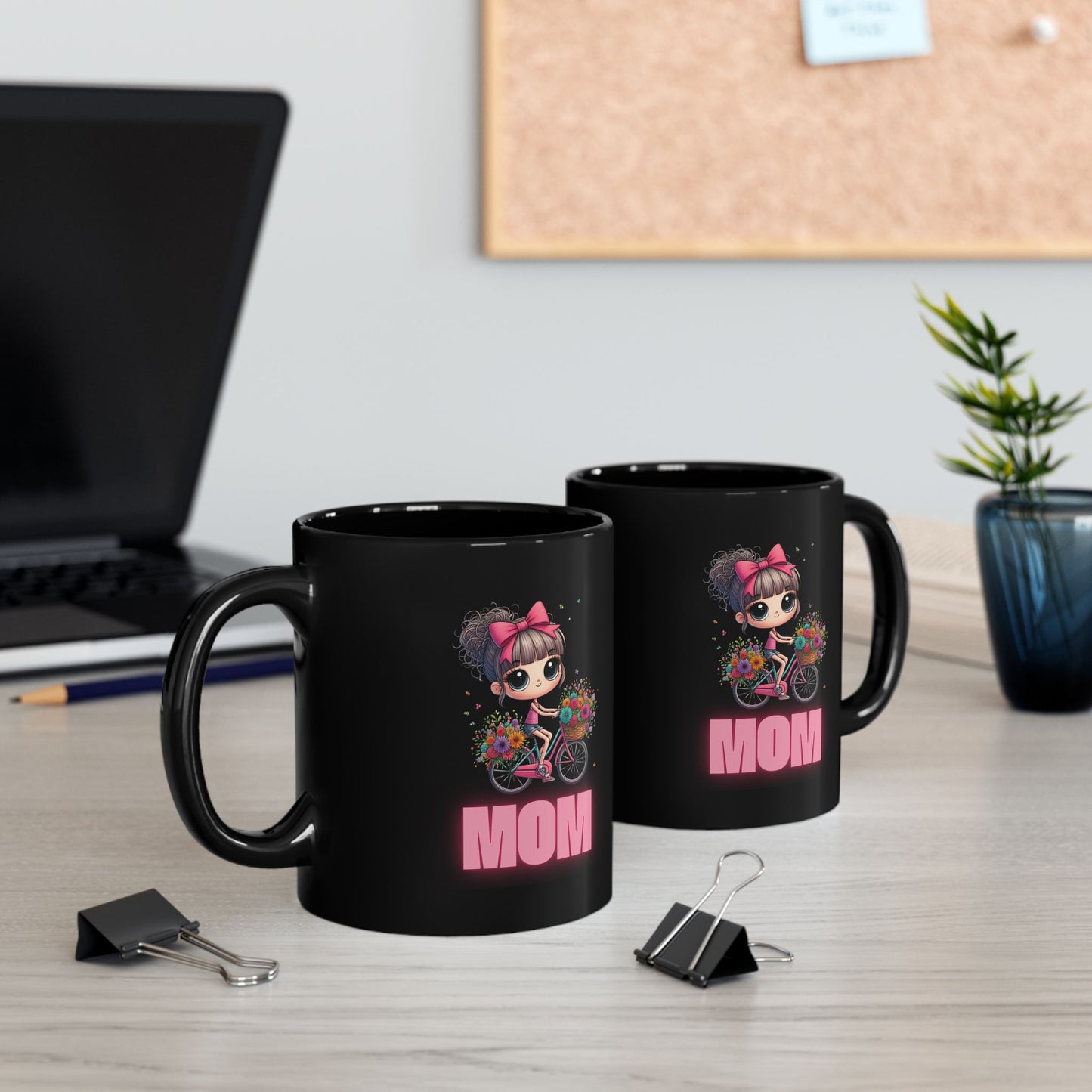 Black Mug (11oz, 15oz), Bike Mom Mug – Perfect for Cycling Enthusiasts